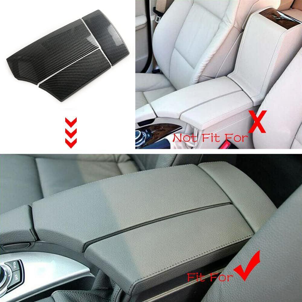 YDSSTORE  for BMW 5 Series E60 E61 2004-2010 Carbon Fiber Color Car Interior Center Armrest Box Cover Console Box Storage Box Trim Covers 525i 528i 530i 535i 550i-autoydsstore