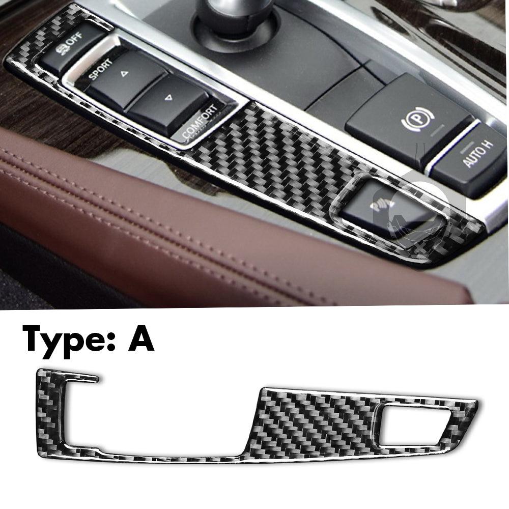 YDSSTORE  Compatible with Carbon Fiber Gear Shifter Box Driving Mode Panel Cover Trim Interior for BMW 5 Series F10 F11 F12 F13 F18 F25 F26 X3 X4 520i 528i 530i 535i 2011-2017-autoydsstore