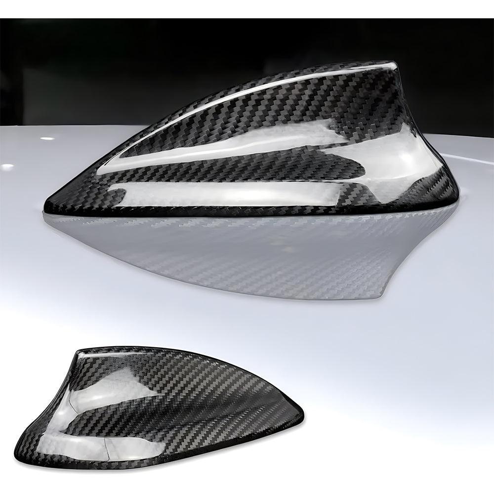 YDSSTORE Carbon Fiber Car Shark Fin Antenna Cover Antenna Toppers Sticker for BMW F20 F21 F52 F45 F46 F31 F34 GT G31 G32 GT F48 F49 F39 G01 G08 G02 F15 F85 G05 F16 F86 G07 Exterior Accessories. Black-autoydsstore