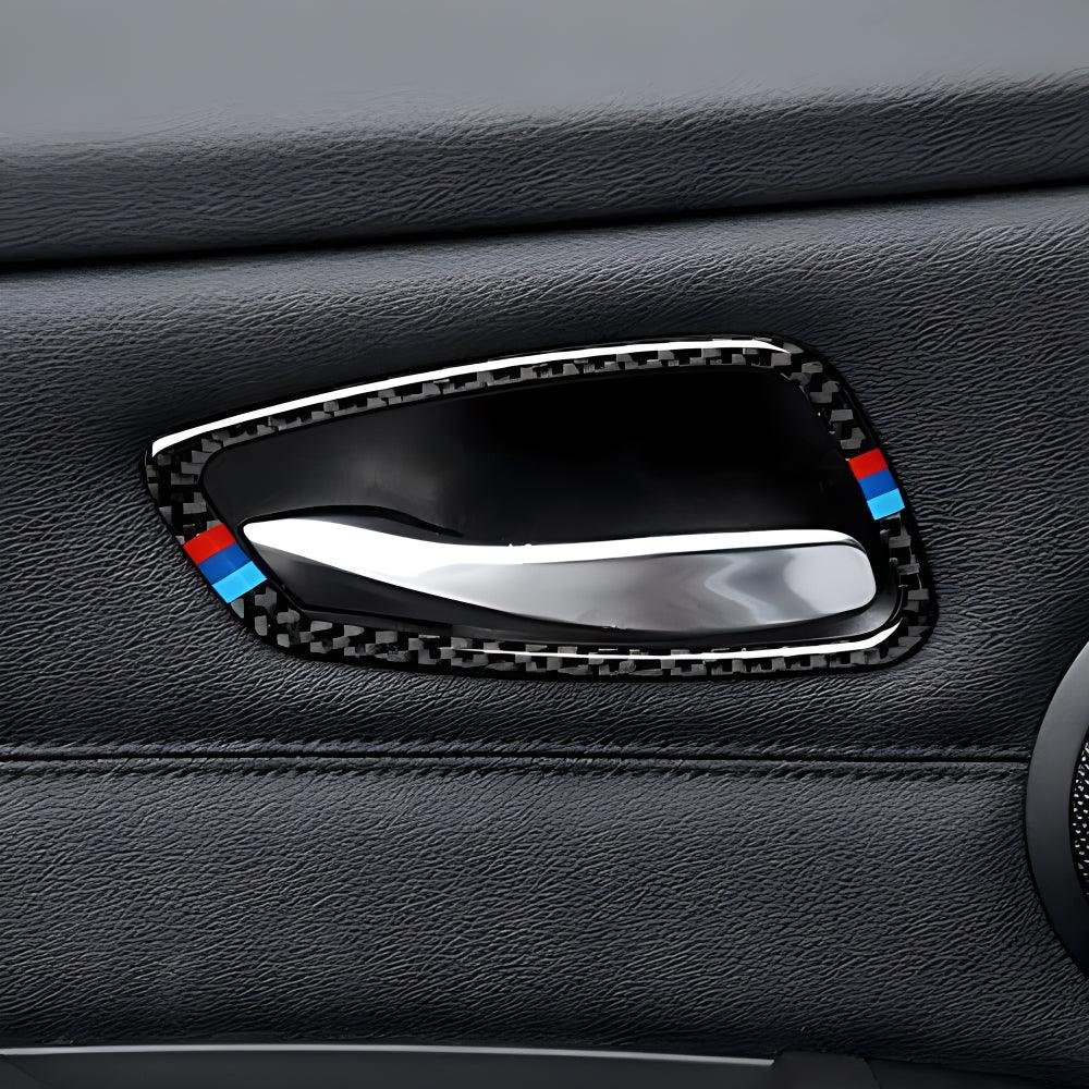 2PCS Car Door Bowl Frame Sticker Decal Carbon Fiber Trim fits for BMW 3 Series E90 E91 E92 E93 2006-2011 Interior Accessories-autoydsstore