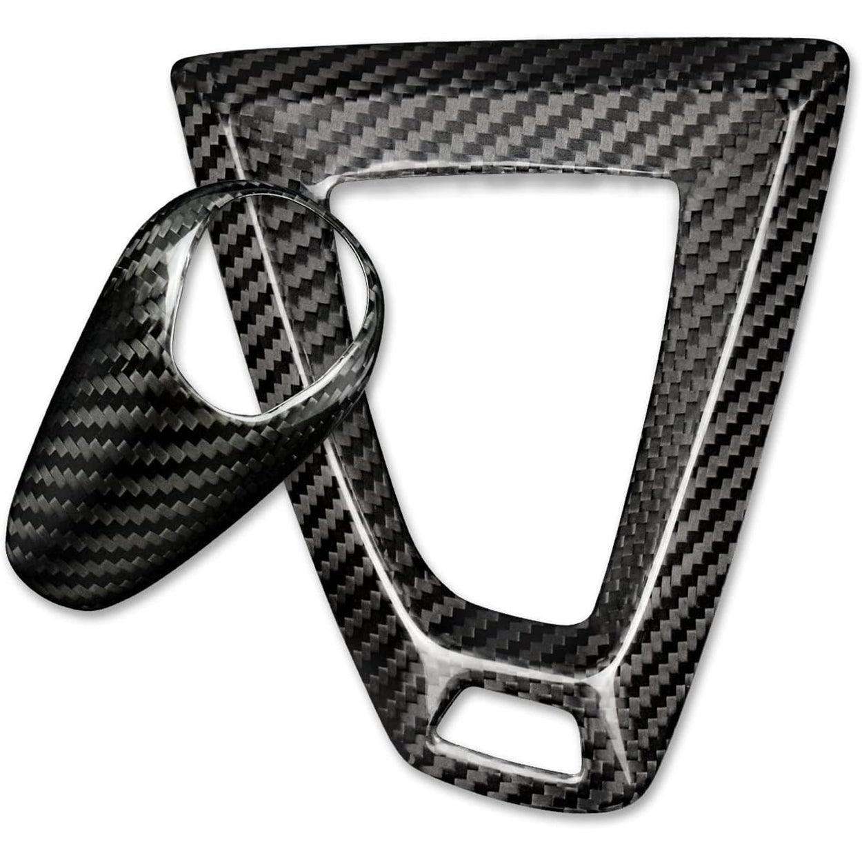 Carbon Fiber  Gear Shift Knob Cover Trim for BMW F80 M3 F82 M4 2014-2018. Black-autoydsstore