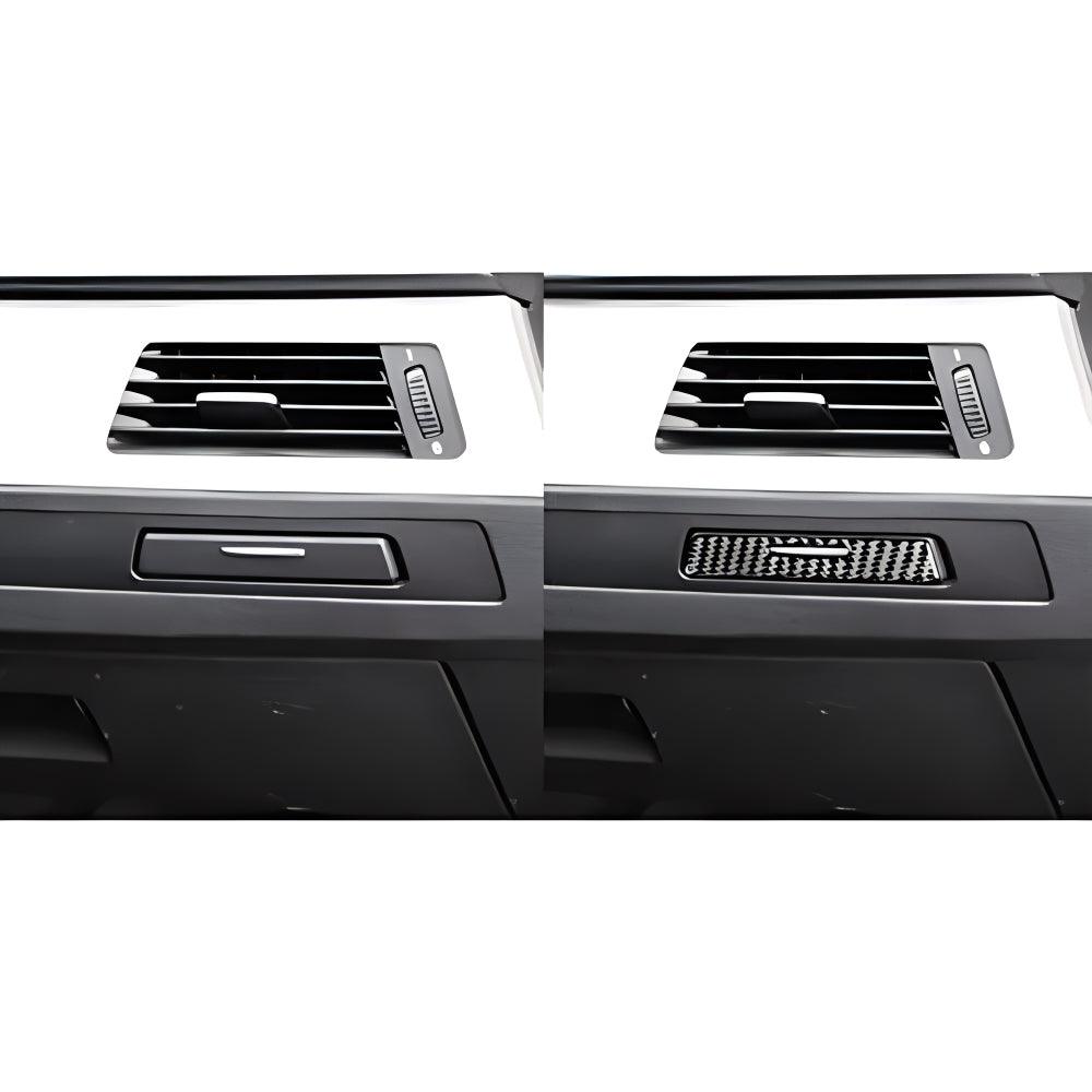 YDSSTORE  Real Premium Carbon Fiber Car Co-Pilot Cup Holder Panel Cover Decal Interior Trim Compatible with BMW 3 Series E90 E92 E93 318i 320i 325i 328i 330i 335i 2006-2012 Accessories Black-autoydsstore