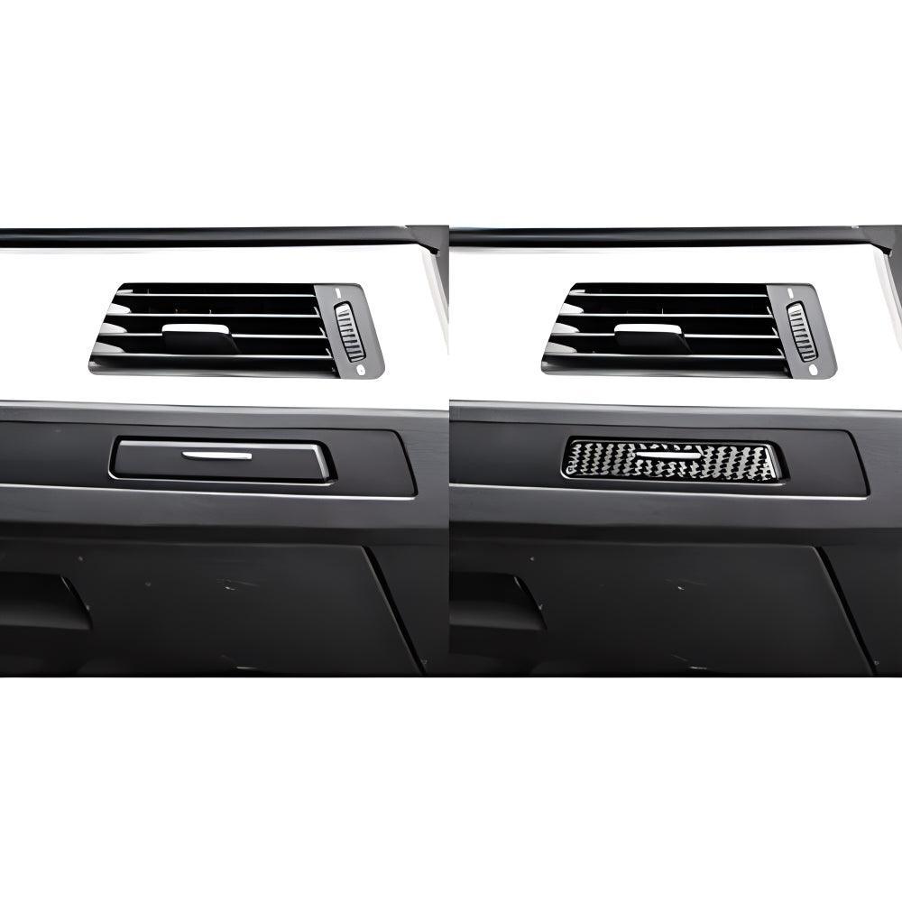 YDSSTORE  Real Premium Carbon Fiber Car Co-Pilot Cup Holder Panel Cover Decal Interior Trim Compatible with BMW 3 Series E90 E92 E93 318i 320i 325i 328i 330i 335i 2006-2012 Accessories Black-autoydsstore