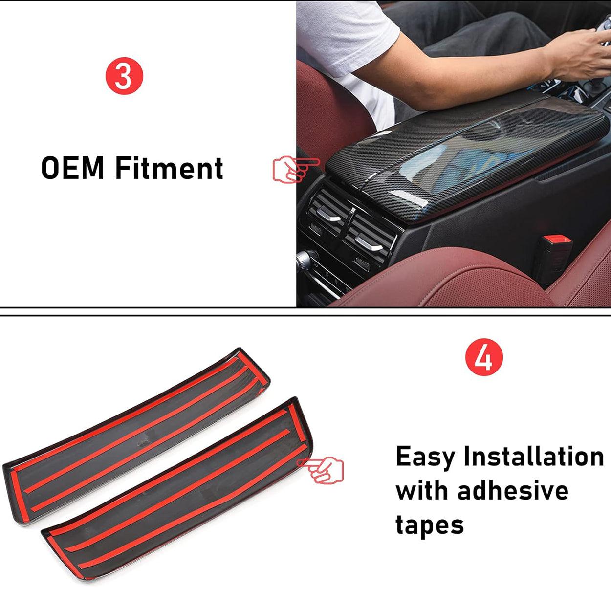 YDSSTORE Compatible with BMW Center Console Cover. for 2017-2023 BMW 5 Series Center Armrest Box Cover. 2021-2023 BMW 6 Series GT Carbon Fiber Armrest Cover-autoydsstore