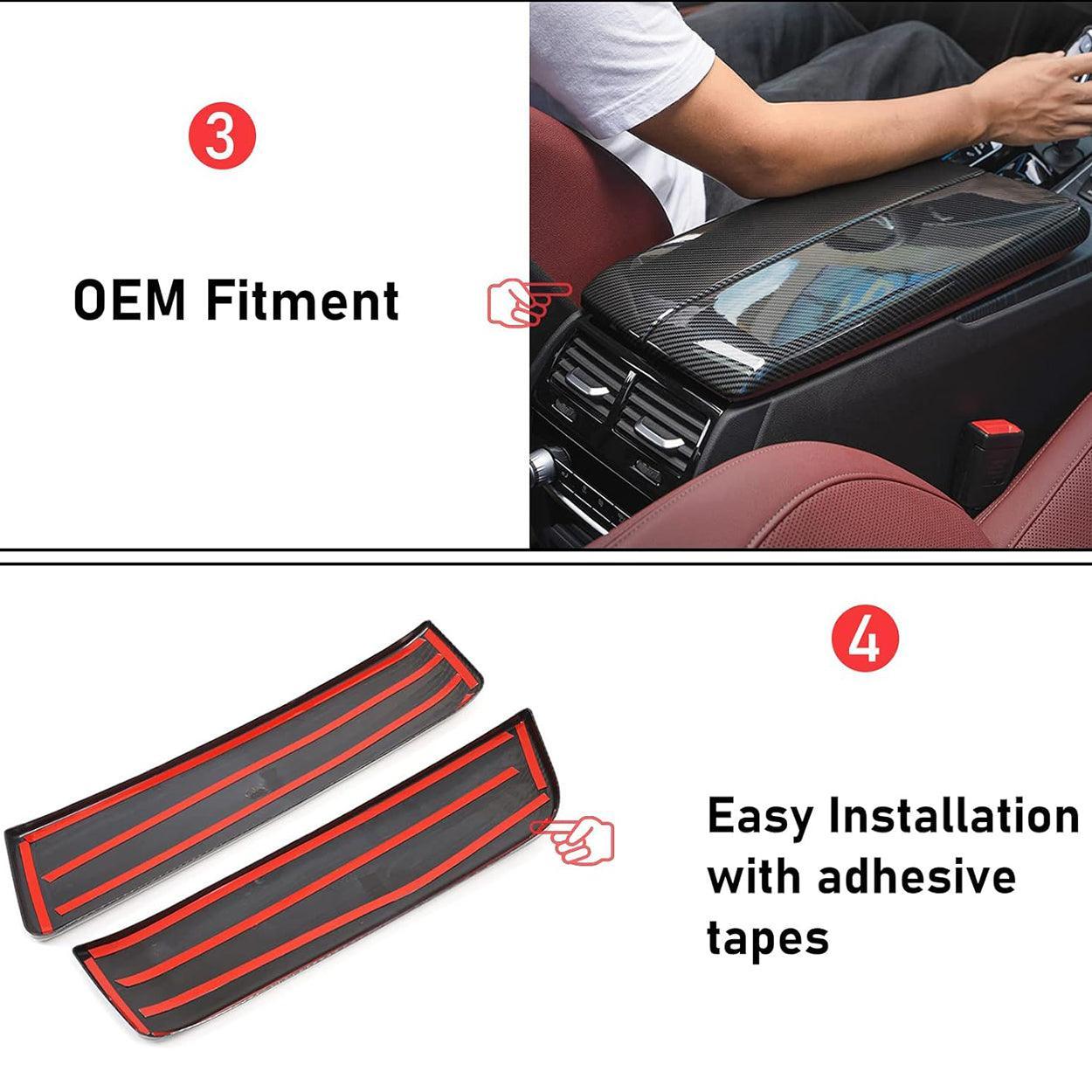 YDSSTORE Compatible with BMW Center Console Cover. for 2017-2023 BMW 5 Series Center Armrest Box Cover. 2021-2023 BMW 6 Series GT Carbon Fiber Armrest Cover-autoydsstore