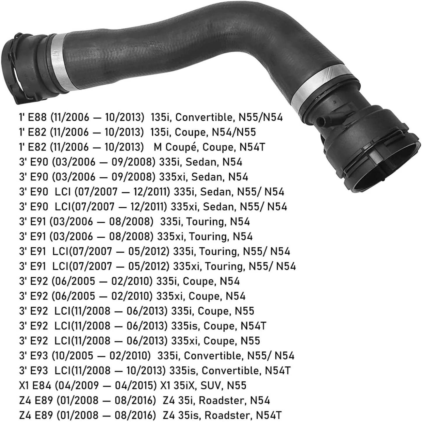 For BMW 1'/3'/X1/Z4 Upper Radiator Hose - 17127540127 | YDSSTORE