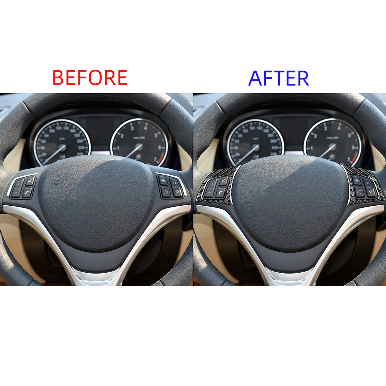 YDSSTORE Carbon Fiber  Car Dashboard Control Button Panel Decoration Sticker Compatible with BMW X1 E84 2013 2014 2015 Auto Interior Trim Accessories 2pcs-autoydsstore