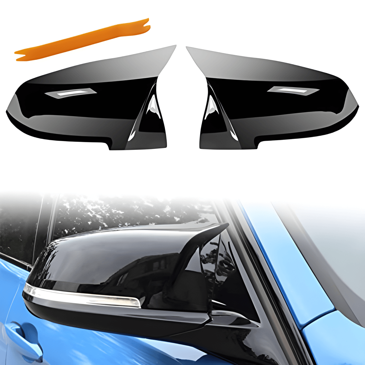 Door Mirror Covers Replacement for BMW F20 F22 F23 F30 F31 F32 F33 F36 F87 M2 X1 E84 - Rearview Side Mirror Caps-autoydsstore