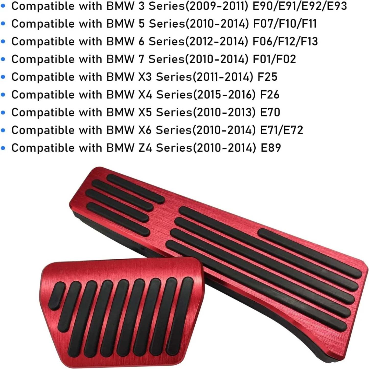 Upgraded For BMW Gas Pedal and Brake Pedal Covers - B Model Red | YDSSTORE