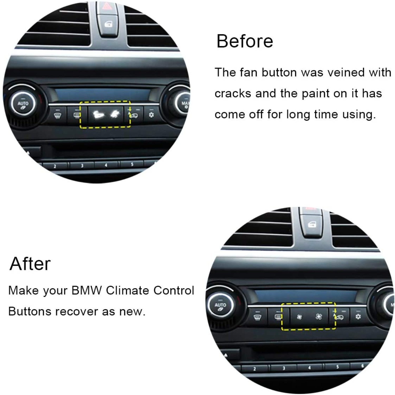 For BMW X5 X6 A/C Climate Control Button Covers Replacement | YDSSTORE