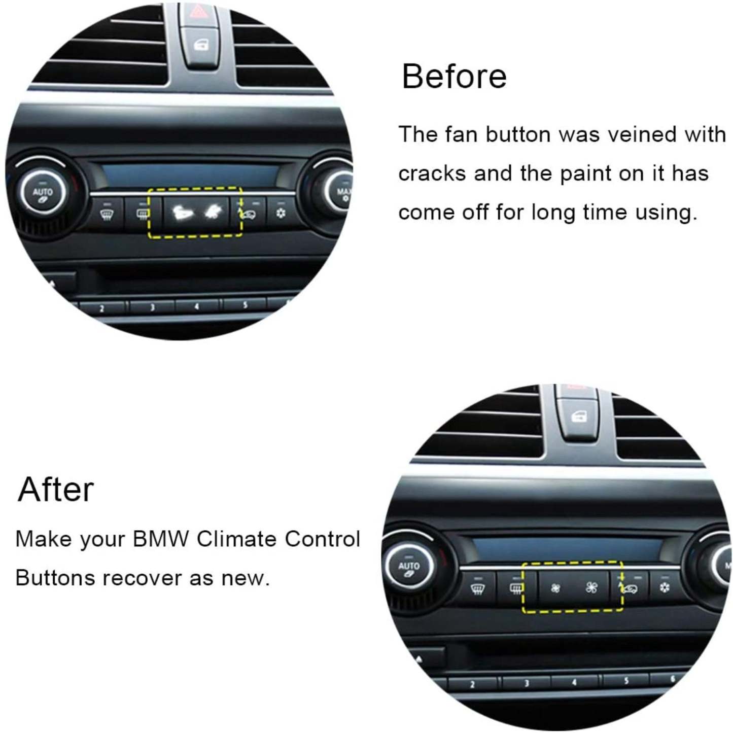 For BMW X5 X6 A/C Climate Control Button Covers Replacement | YDSSTORE
