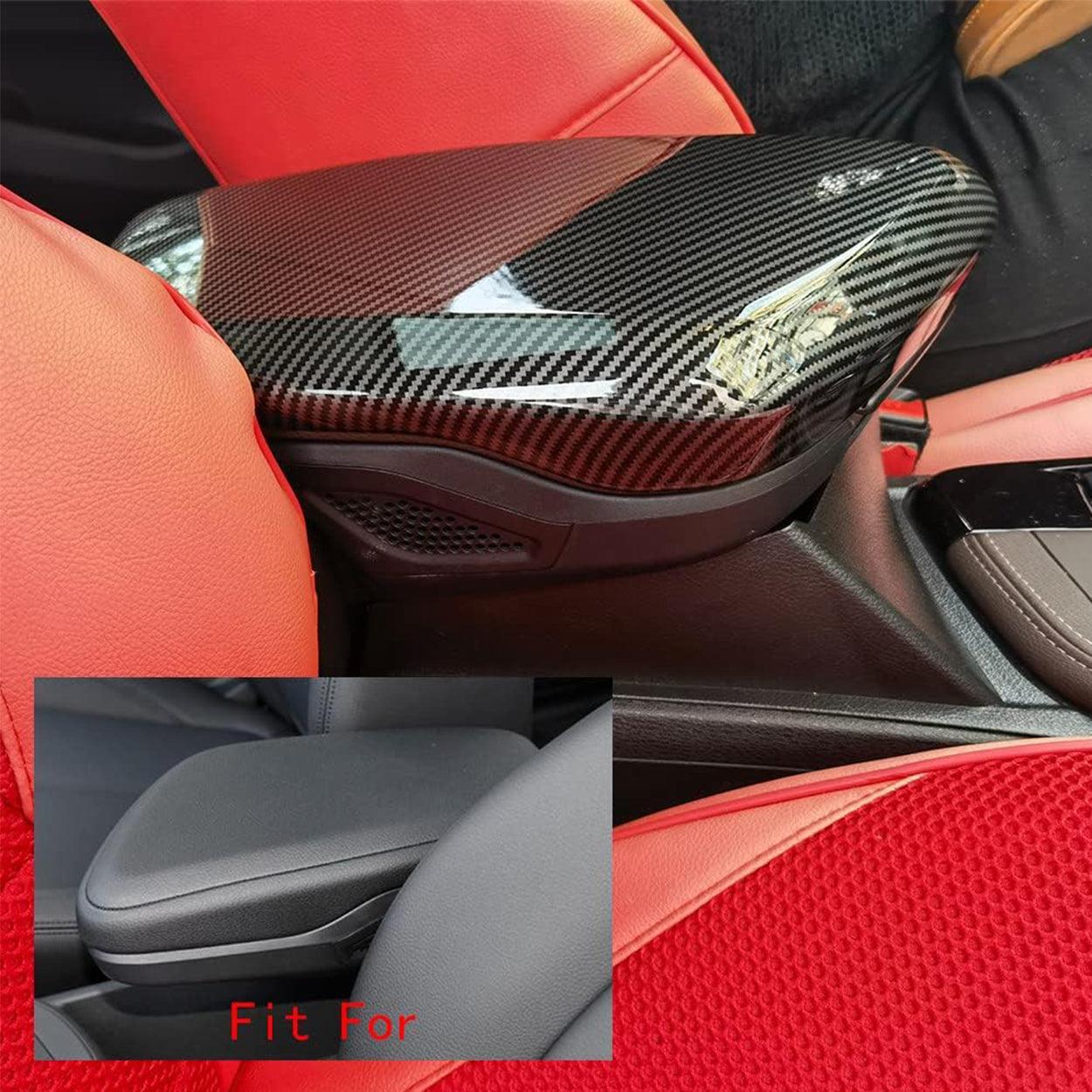 For BMW X1 X2 F39 F48 2016-2023 Carbon Fiber Color Car Interior Center Armrest Box Cover Console Box Storage Box Panel Protective Cover (X1 F48 2016-2023 / X2 F39 2018-2023)-autoydsstore