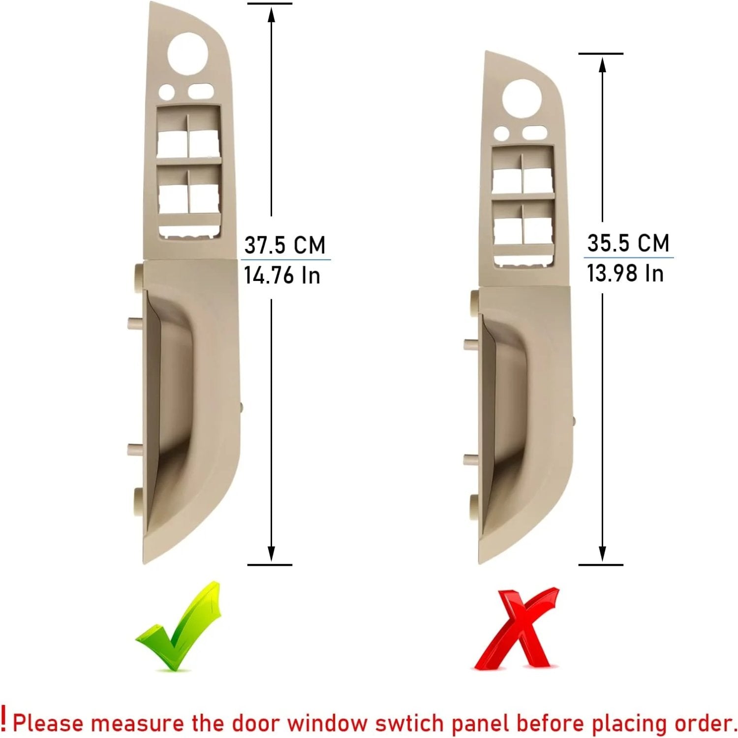 Modified For BMW 3 Series E90/E91 Window Switch Covers | Beige | YDSSTORE