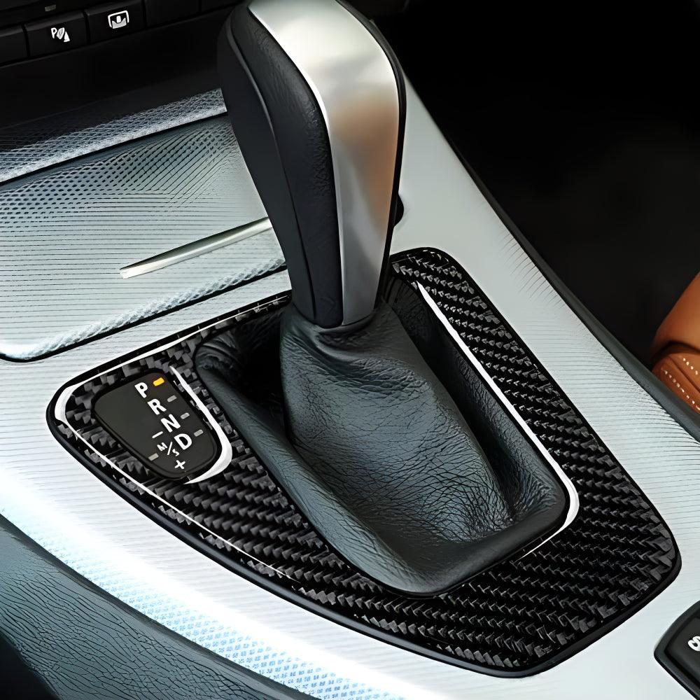 Car Gear Shift Panel Sticker Decal Carbon Fiber Trim Cover fits for BMW E90 E92 E93 2006 2007 2008 2009 2010 2011 Interior Accessories (Classic)-autoydsstore