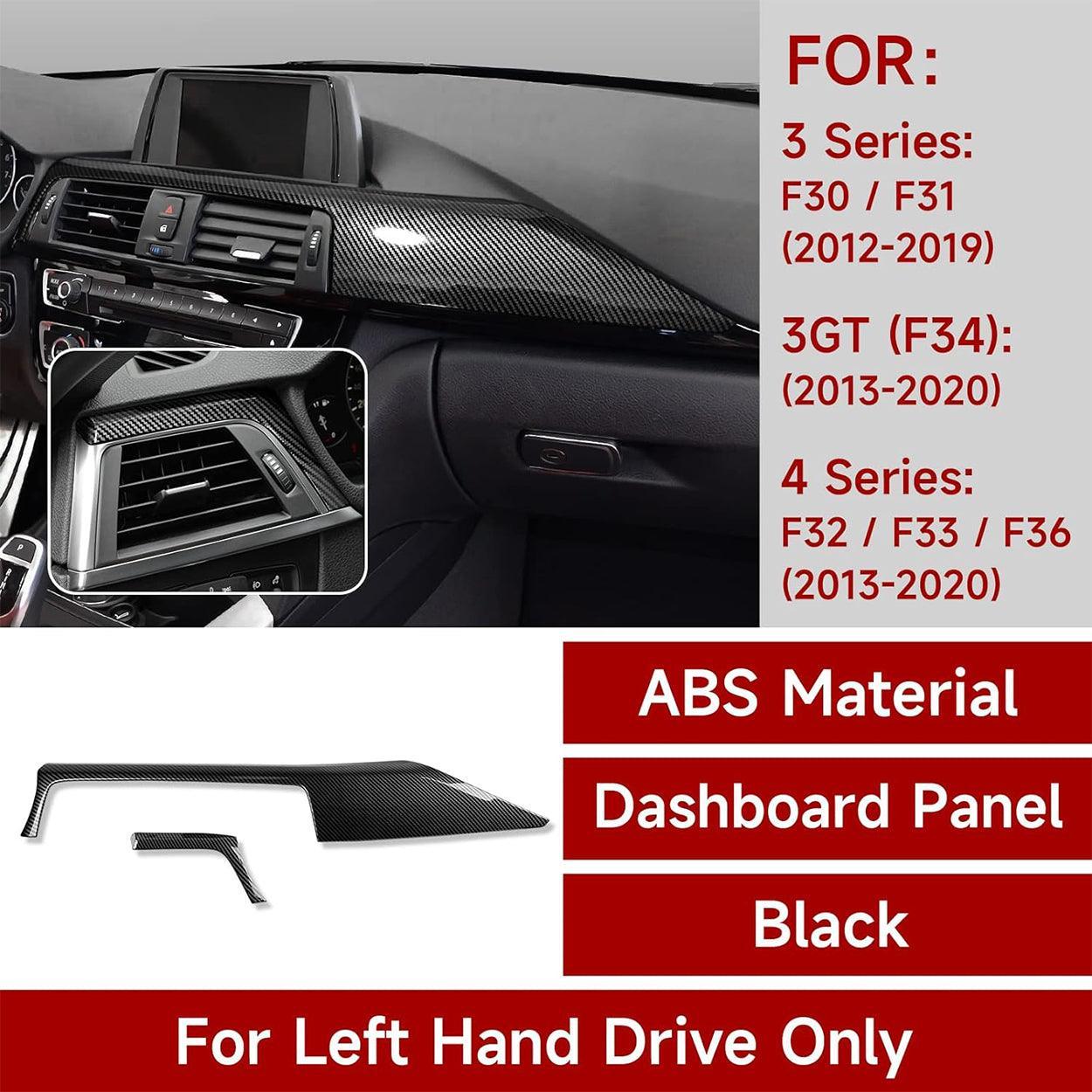 Car Dashboard Cover Panel Sticker Carbon Color ABS Decal Trim fits for BMW 3 4 Series F30 F31 F34 3GT F32 F33 F36 Accessories-autoydsstore