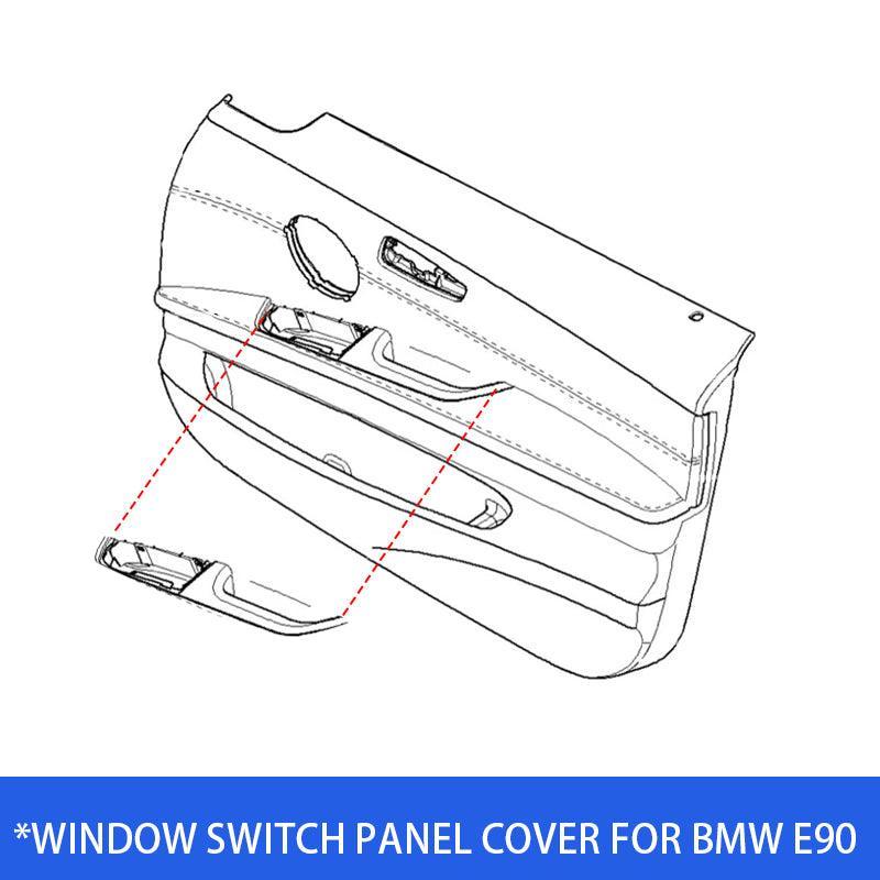 Compatible with BMW 3 Series E90/E91 Driver Side Door Handle 2004-2007. Window Switch Panel Cover Door Pull Handle Driver Side Armrest Door Handle for 318i.320i.325i.328i.330i.335i(14.76inch)-autoydsstore