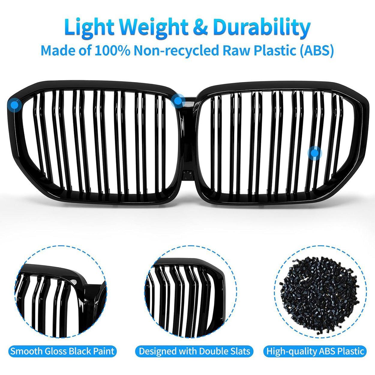 X5 G05 Gloss Black Kidney Grille Fit for 2019-2023 BMW X5 G05