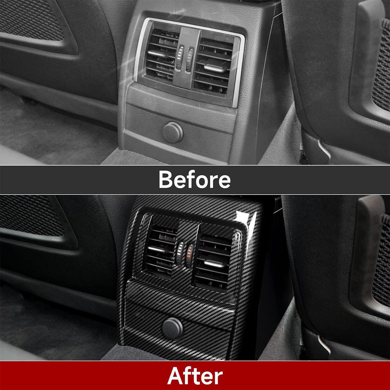 Car Rear Row AC Frame Cover Sticker Carbon Style ABS Decal Trim fits for BMW F30 F31 F34 3GT F32 F36 Accessories - F33 Convertible NOT FIT-autoydsstore