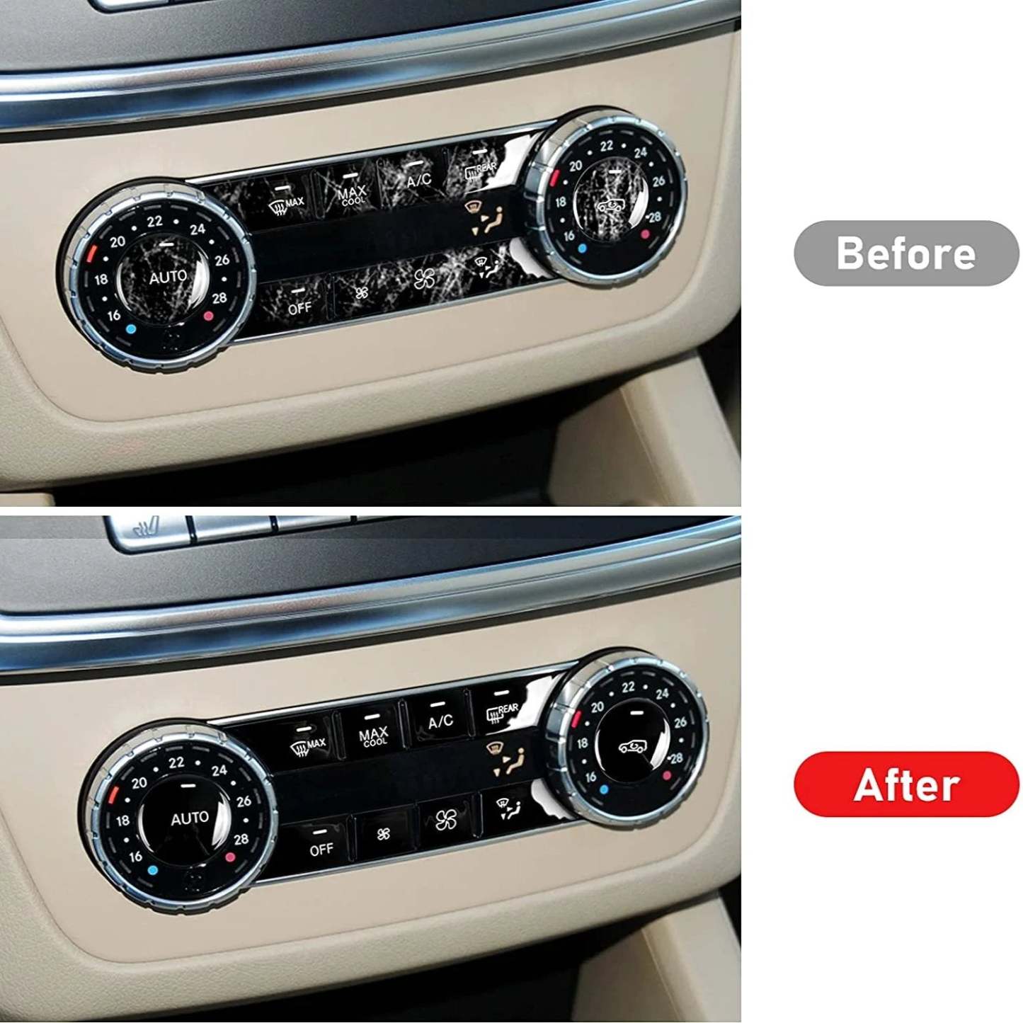 11PCS-For Mercedes Benz A/C Climate Control Button Covers | YDSSTORE