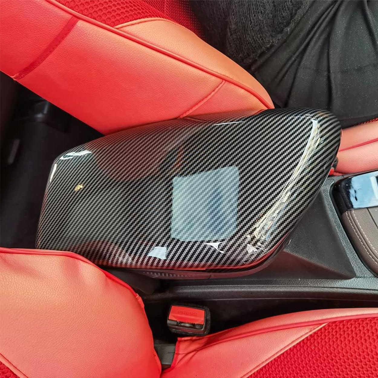 For BMW X1 X2 F39 F48 2016-2023 Carbon Fiber Color Car Interior Center Armrest Box Cover Console Box Storage Box Panel Protective Cover (X1 F48 2016-2023 / X2 F39 2018-2023)-autoydsstore