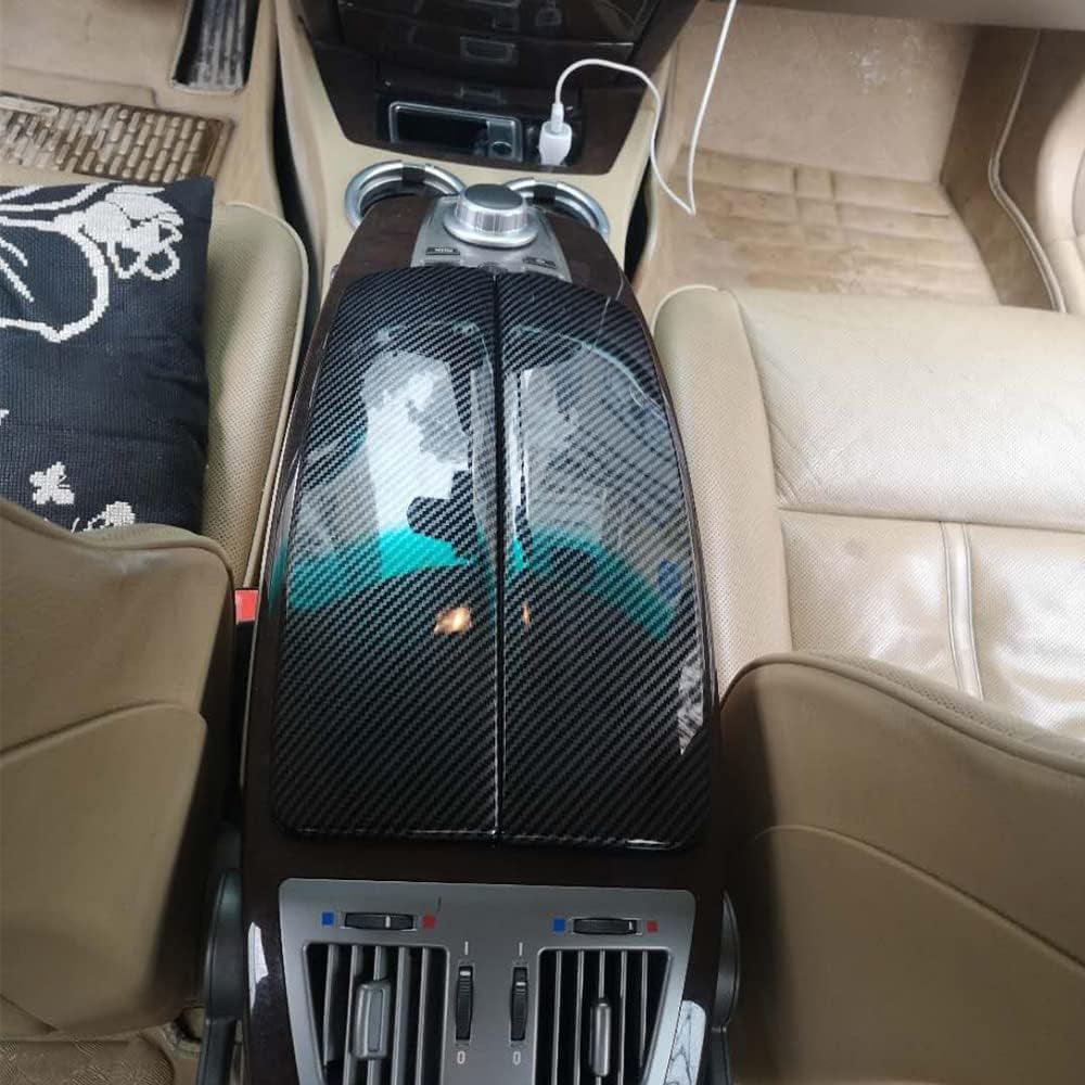 YDSSTORE  for BMW 7 Series E65 E66 2002-2008 ABS Carbon Fiber Color Car Interior Center Armrest Box Cover Console Box Storage Box Trim Covers(745i 745Li 750i 750Li 760i 760Li)-autoydsstore