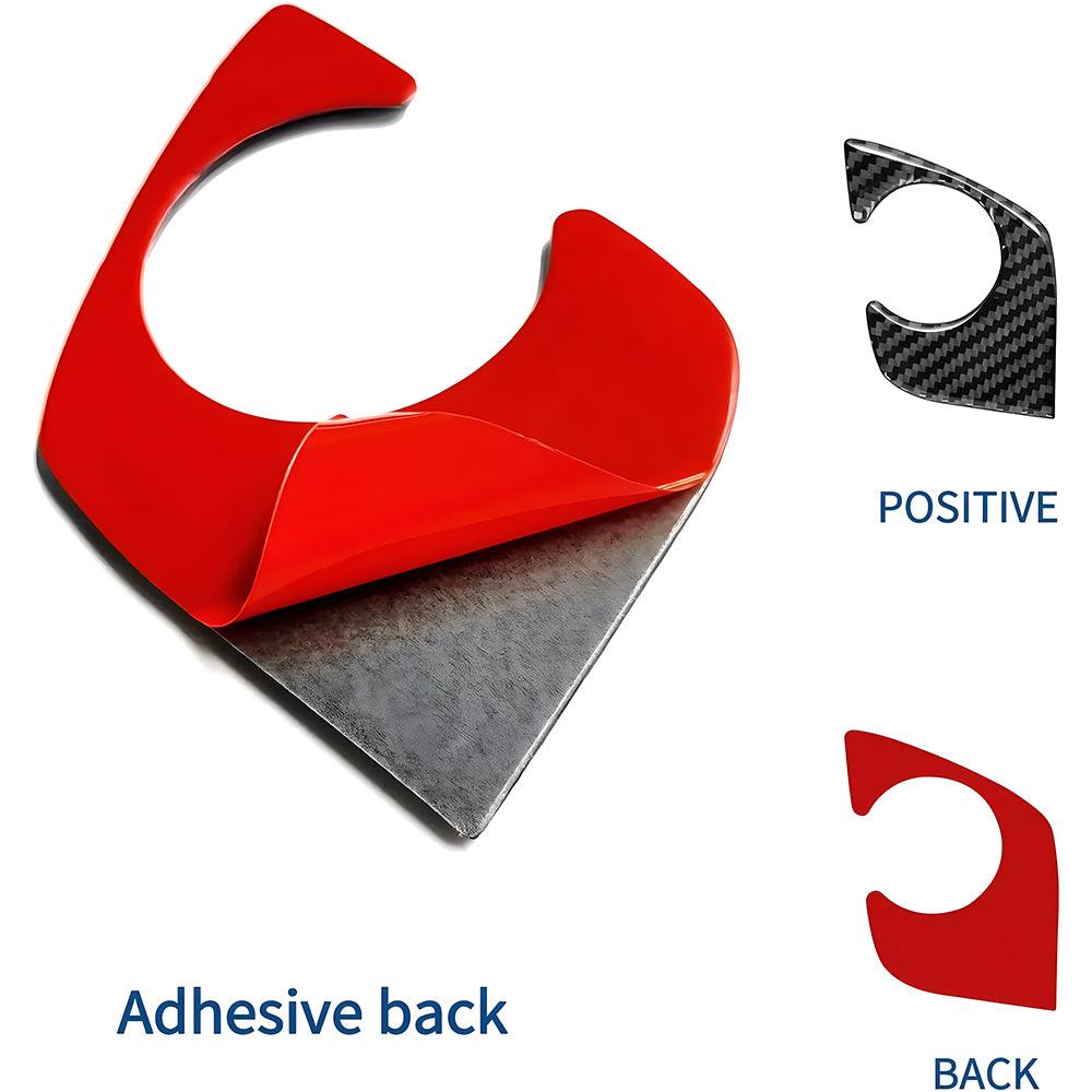 Compatible with Carbon Fiber Console Gear Shifter Shift Box Panel Trim Cover Sticker Interior for BMW 5 Series Accessories G30 525i 530i 540i 2018 2019 2020 2021 Black 1PCS-autoydsstore