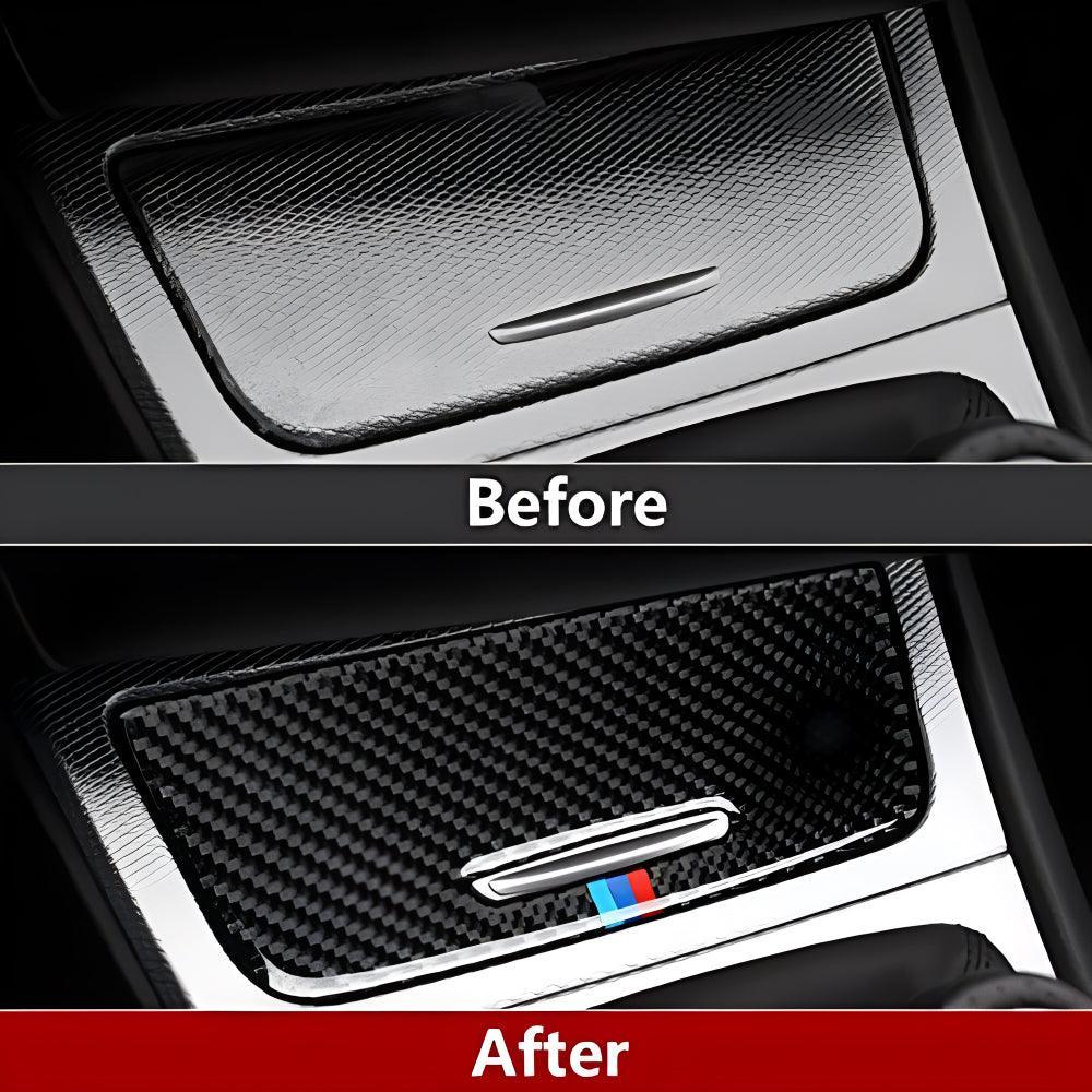 for BMW E90 E92 E93 2006 2007 2008 2009 2010 2011 Accessories Carbon Fiber Sticker Decal Car Storage Box Panel Trim-autoydsstore