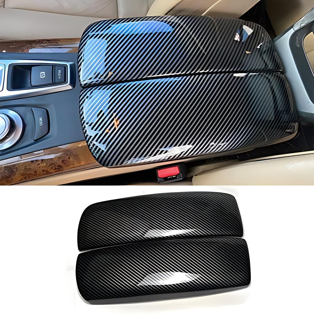 YDSSTORE  for BMW X5 X6 E71 E70 ABS Carbon Fiber Color Car Interior Center Armrest Box Cover Console Box Storage Box Trim Covers (X5 E70 2007-2013/X6 E71 2008-2014)-autoydsstore