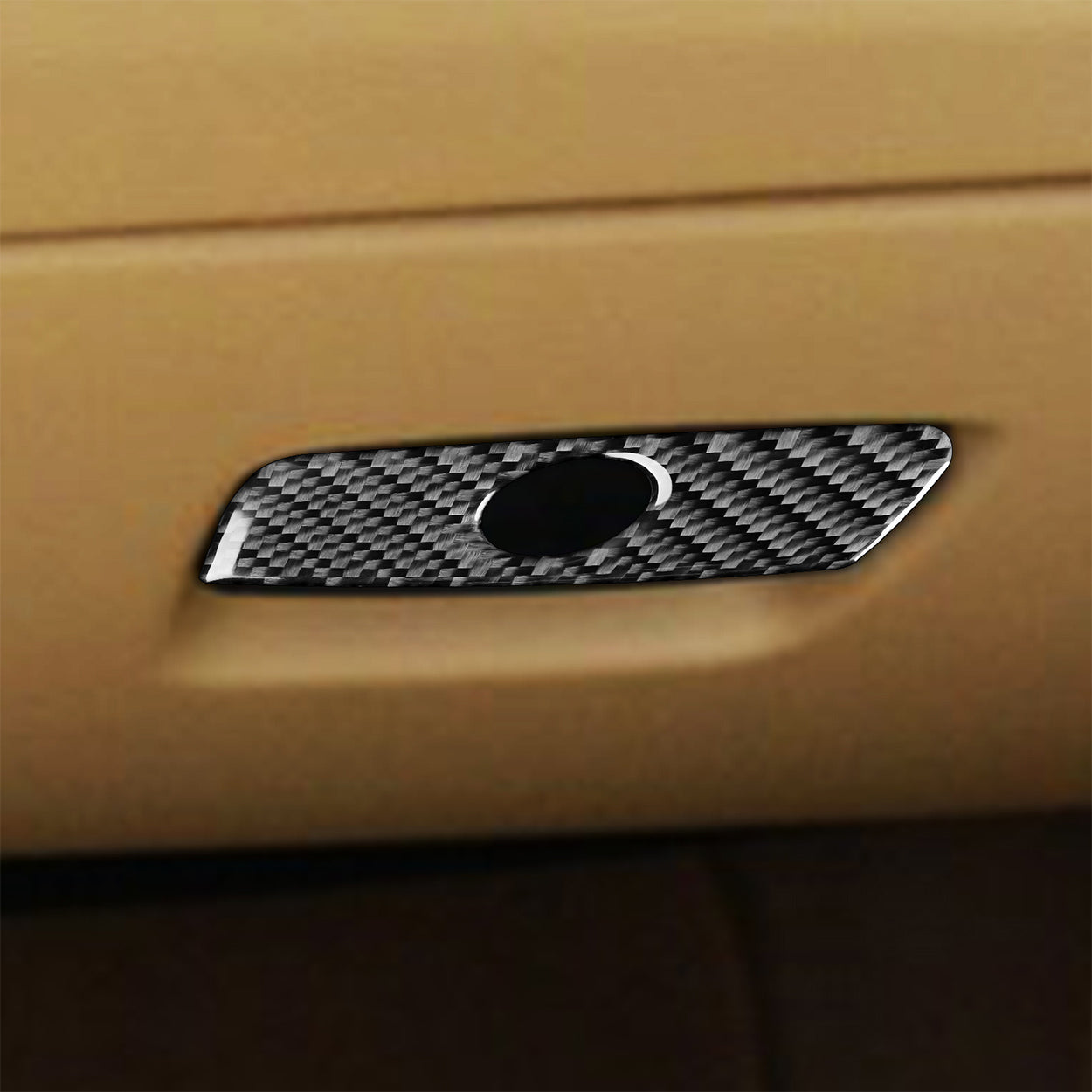 YDSSTORE Carbon Fiber  Car Passenger Position Glove Storage Box Handle Switch Panel Decoration Sticker Compatible with BMW X1 E84 2013 2014 2015 Auto Interior Trim Accessories 1pc-autoydsstore