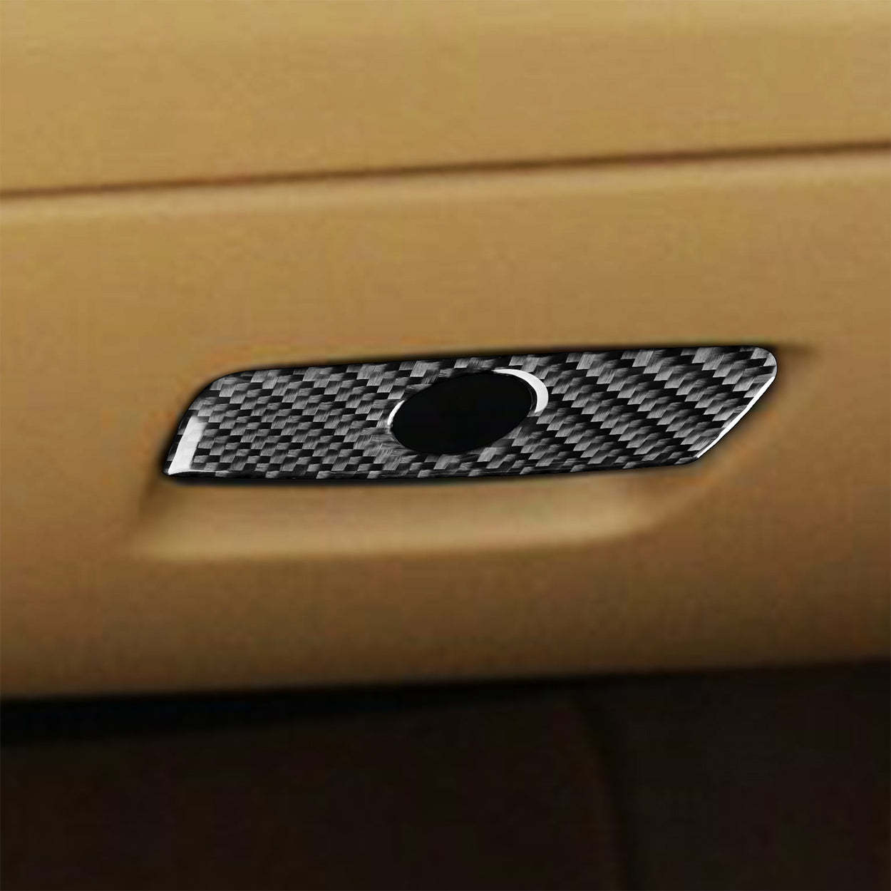 YDSSTORE Carbon Fiber  Car Passenger Position Glove Storage Box Handle Switch Panel Decoration Sticker Compatible with BMW X1 E84 2013 2014 2015 Auto Interior Trim Accessories 1pc-autoydsstore