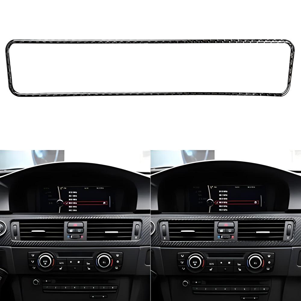 YDSSTORE  Real Premium Carbon Fiber Car Central Air Conditioner Vent Outlet Cover Interior Trim Compatible with BMW 3 Series E90 E92 E93 318i 320i 325i 328i 330i 335i 2006-2012 Accessories Black-autoydsstore