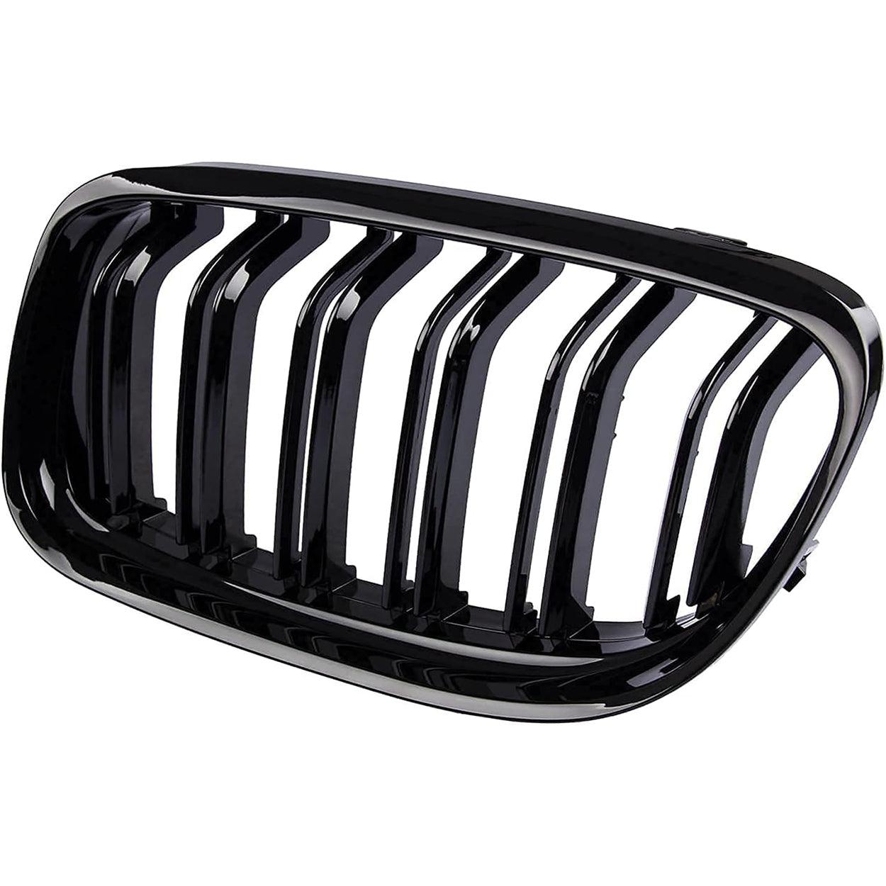 Front Bumper Kidney Grille Pair Gloss Black Double Line for 2009-2011 BMW E90 328i 318i 320i 323i 325i 330i 335i-autoydsstore