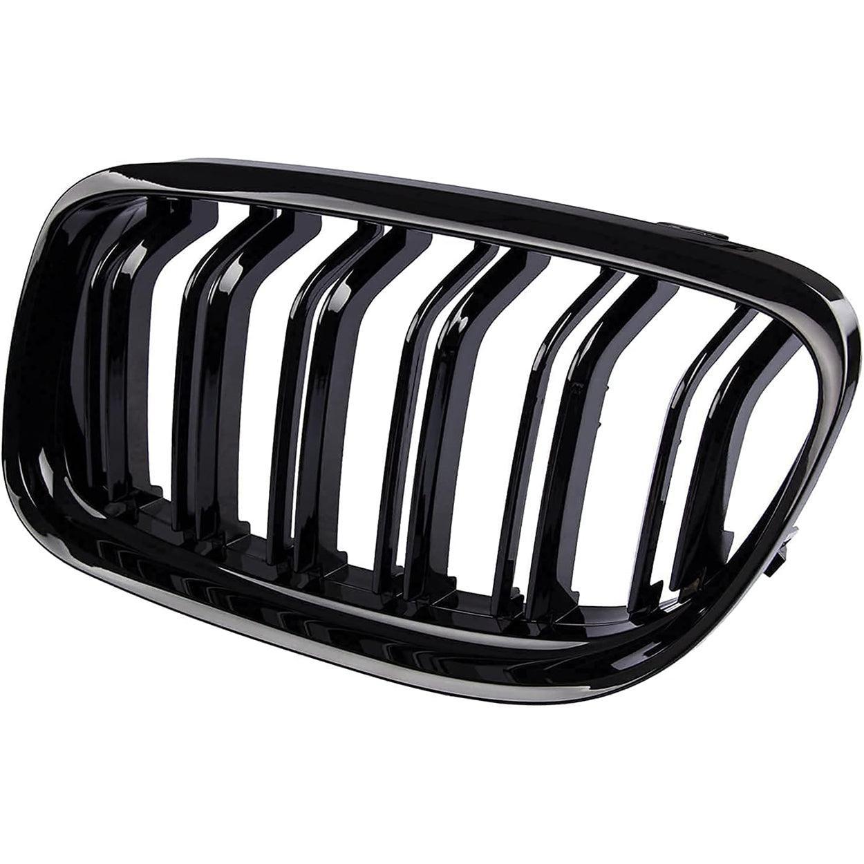 Front Bumper Kidney Grille Pair Gloss Black Double Line for 2009-2011 BMW E90 328i 318i 320i 323i 325i 330i 335i-autoydsstore