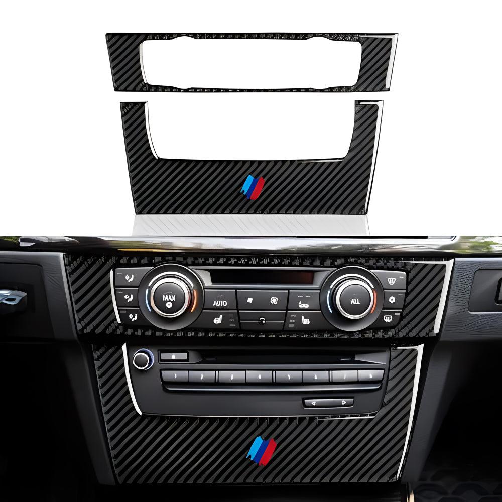 Car CD Panel Sticker Carbon Fiber Decal Trim Cover fits for BMW E90 E92 E93 2006 2007 2008 2009 2010 2011 Interior Accessories (Style B)-autoydsstore