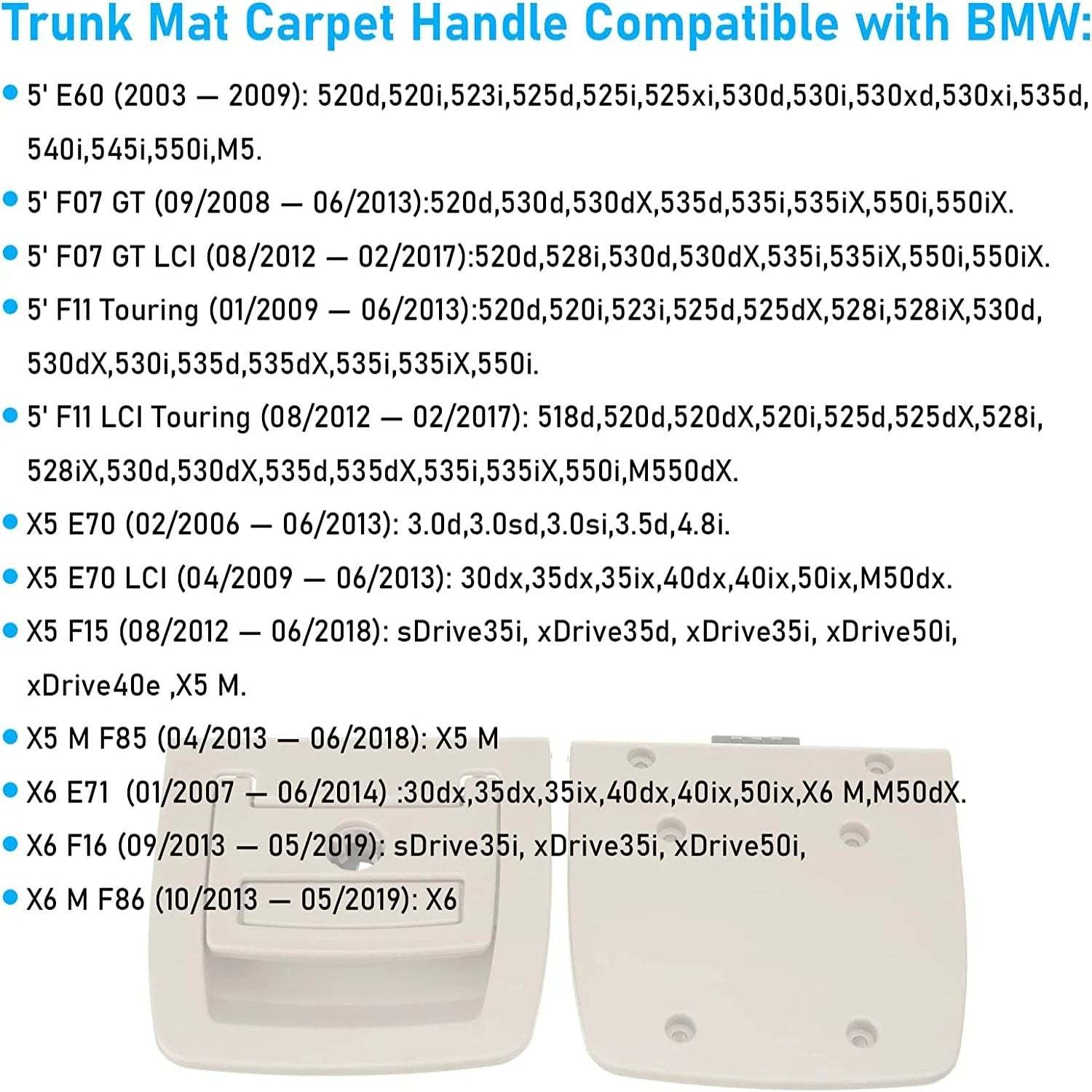 For BMW 5'/X5/X6 Trunk Carpet Handle | YDSSTORE