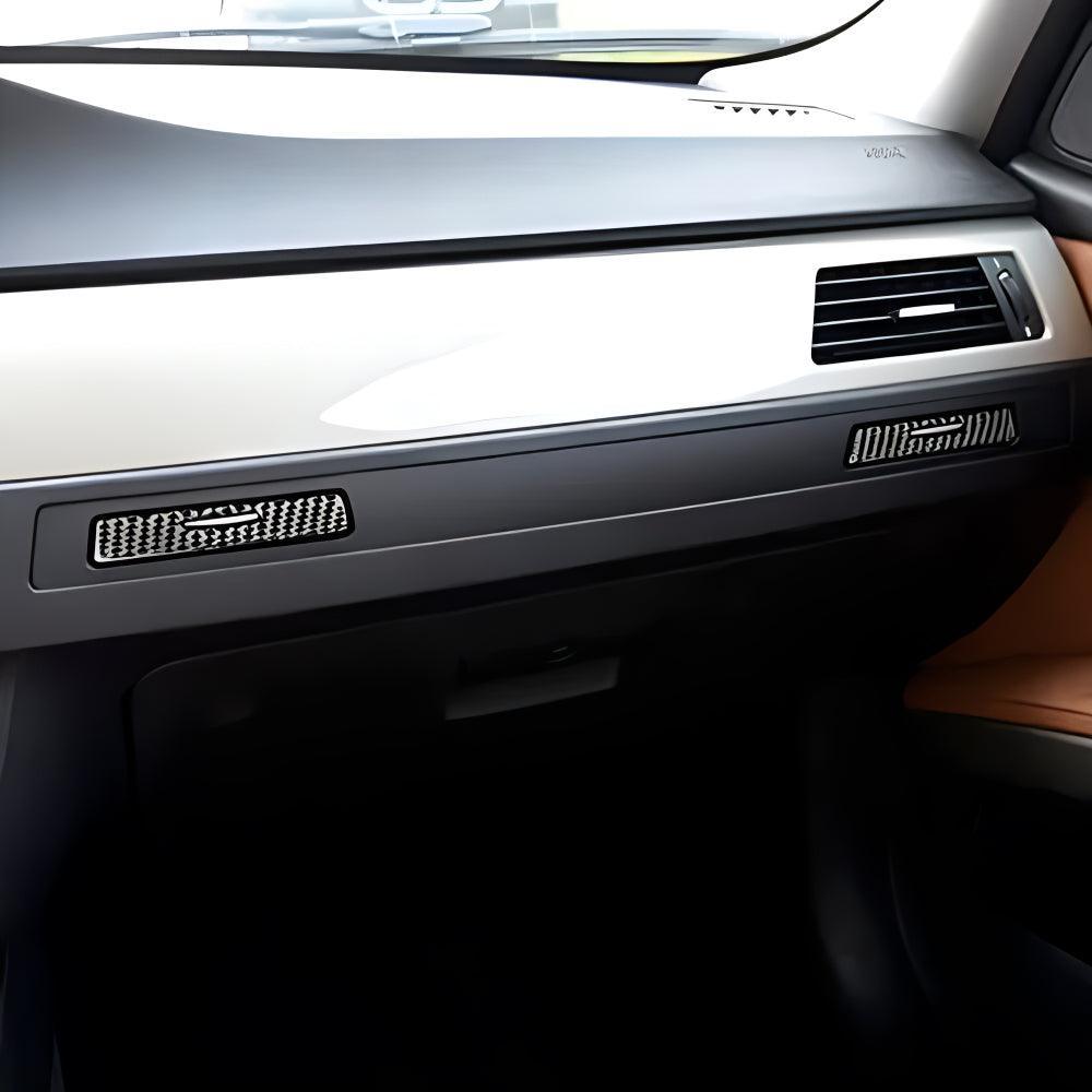 YDSSTORE  Real Premium Carbon Fiber Car Co-Pilot Cup Holder Panel Cover Decal Interior Trim Compatible with BMW 3 Series E90 E92 E93 318i 320i 325i 328i 330i 335i 2006-2012 Accessories Black-autoydsstore