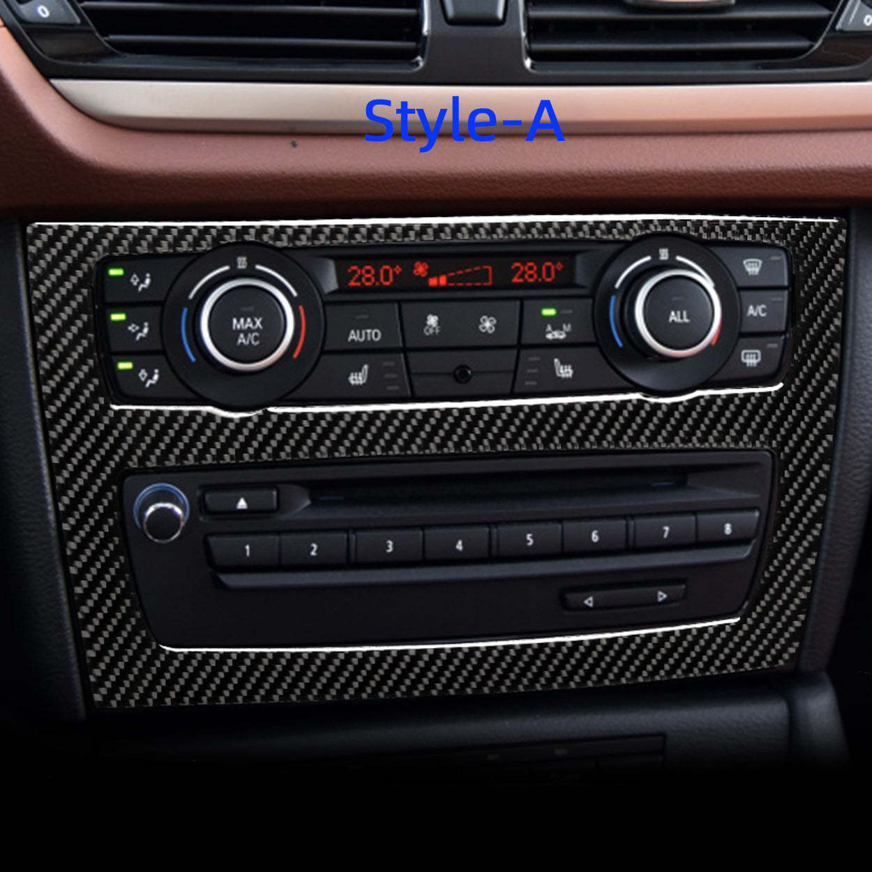 YDSSTORE Carbon Fiber  Center Console AC CD Panel Trim Decor Cover for BMW X1 E84 (2011-2015) | Premium Interior Trim-autoydsstore