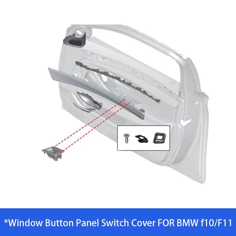 Suitable for BMW 5 Series left and right peptide F10 F11 lift window button panel switch cover trim black carbon fiber 520 525d-autoydsstore