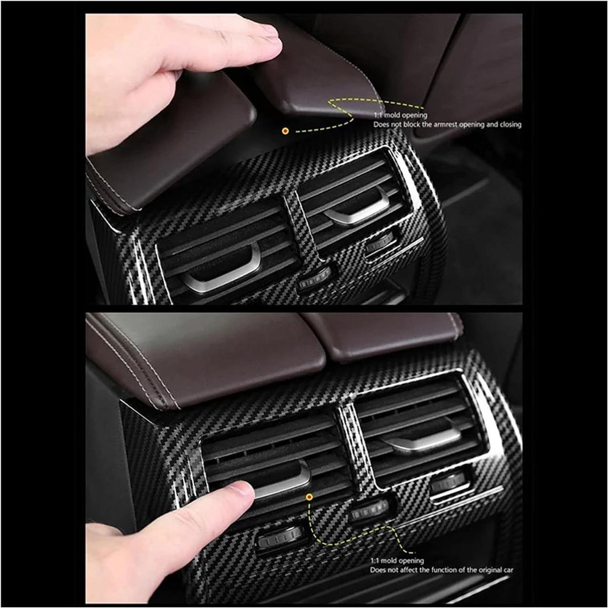 Compatible for BMW 5 Series G30 G38 (2018-2023) Rear Air Conditioning Vent Outlet Cover Trim Frame Sticker Accessory-autoydsstore