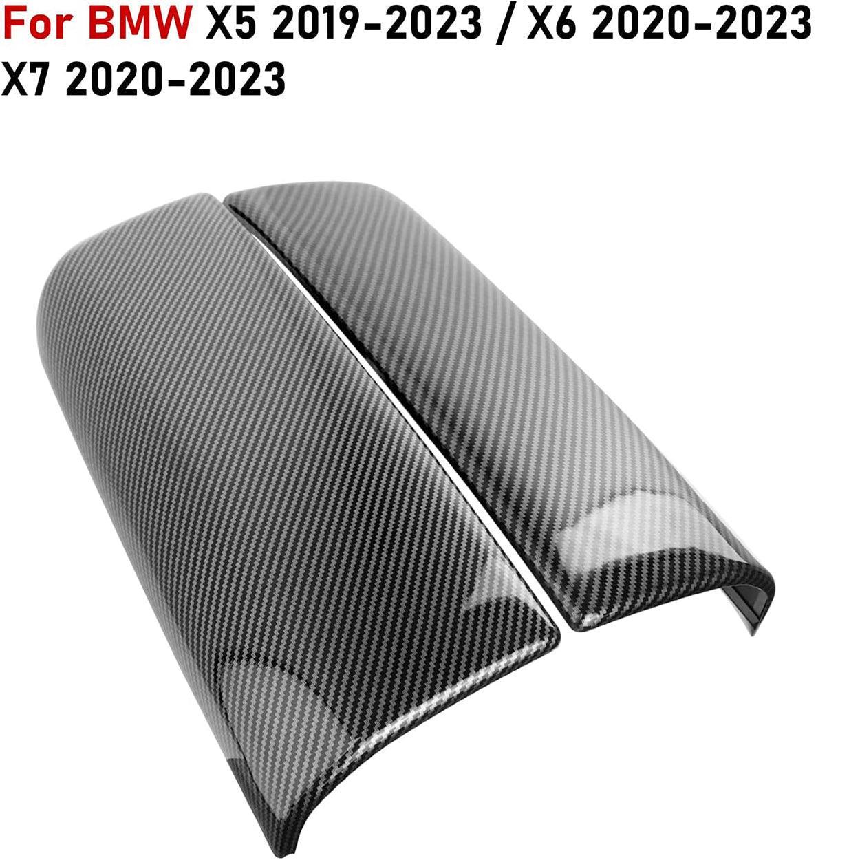 YDSSTORE Compatible with BMW Center Console Cover 2 Pcs for 2019-2024 BMW X5 G05. 2020-2024 BMW X6 G06. 2019-2024 BMW X7 G07 - Carbon Fiber Style (Not Real Carbon Fiber)-autoydsstore