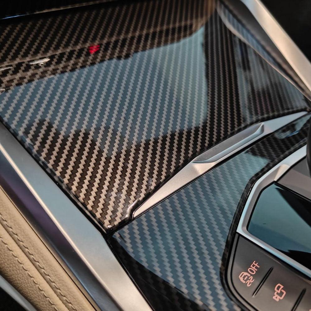 YDSSTORE Inner Center Console Gear Shift Panel Cover Trim – Carbon Fiber Pattern – Compatible with BMW 3 Series G20 G21 G22 G23 G26 G28 (2019-2022)-autoydsstore