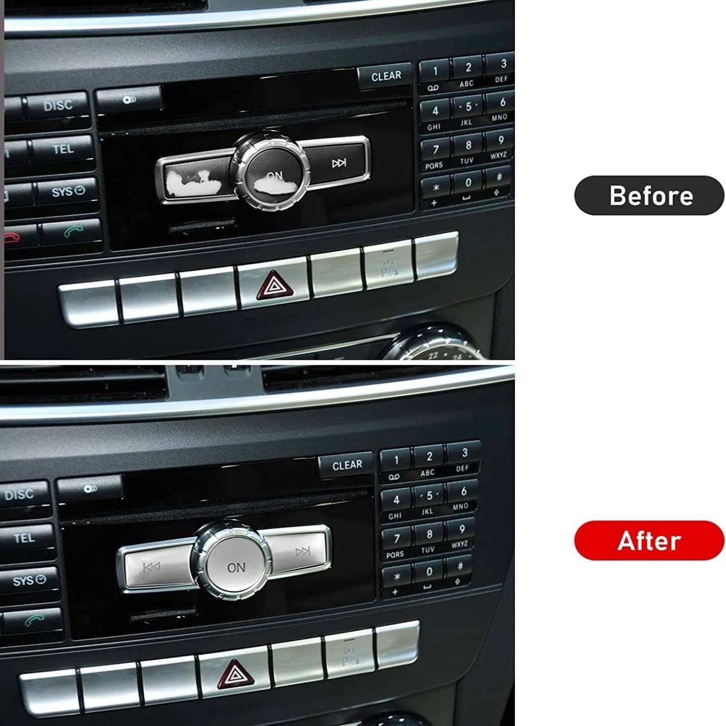 For Mercedes Benz B/C/E/G Class Radio Button Cover Stickers-Large | YDSSTORE