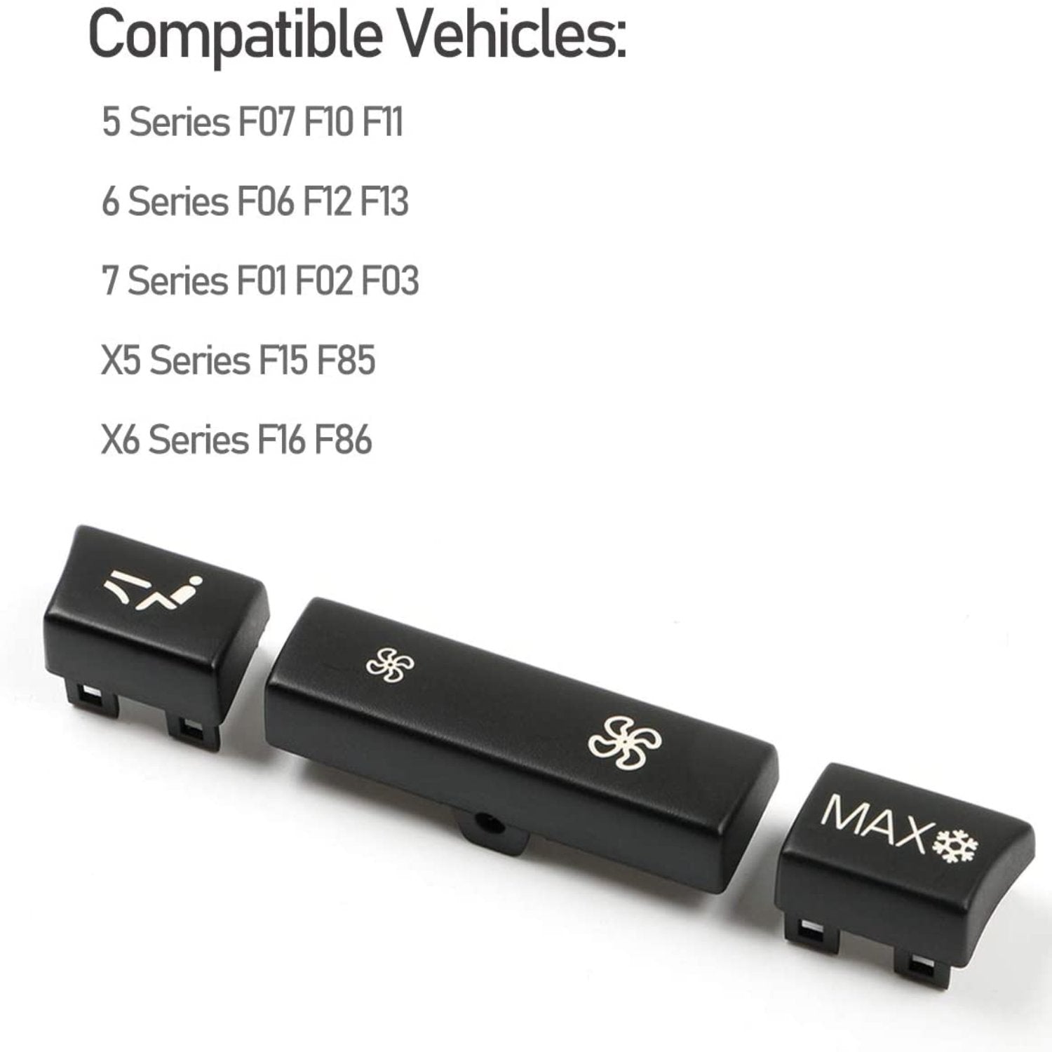 Upgraded for BMW 5'/6'/7/X5/X6 A/C Climate Control Button Covers-3PCS | Rear | YDSSTORE