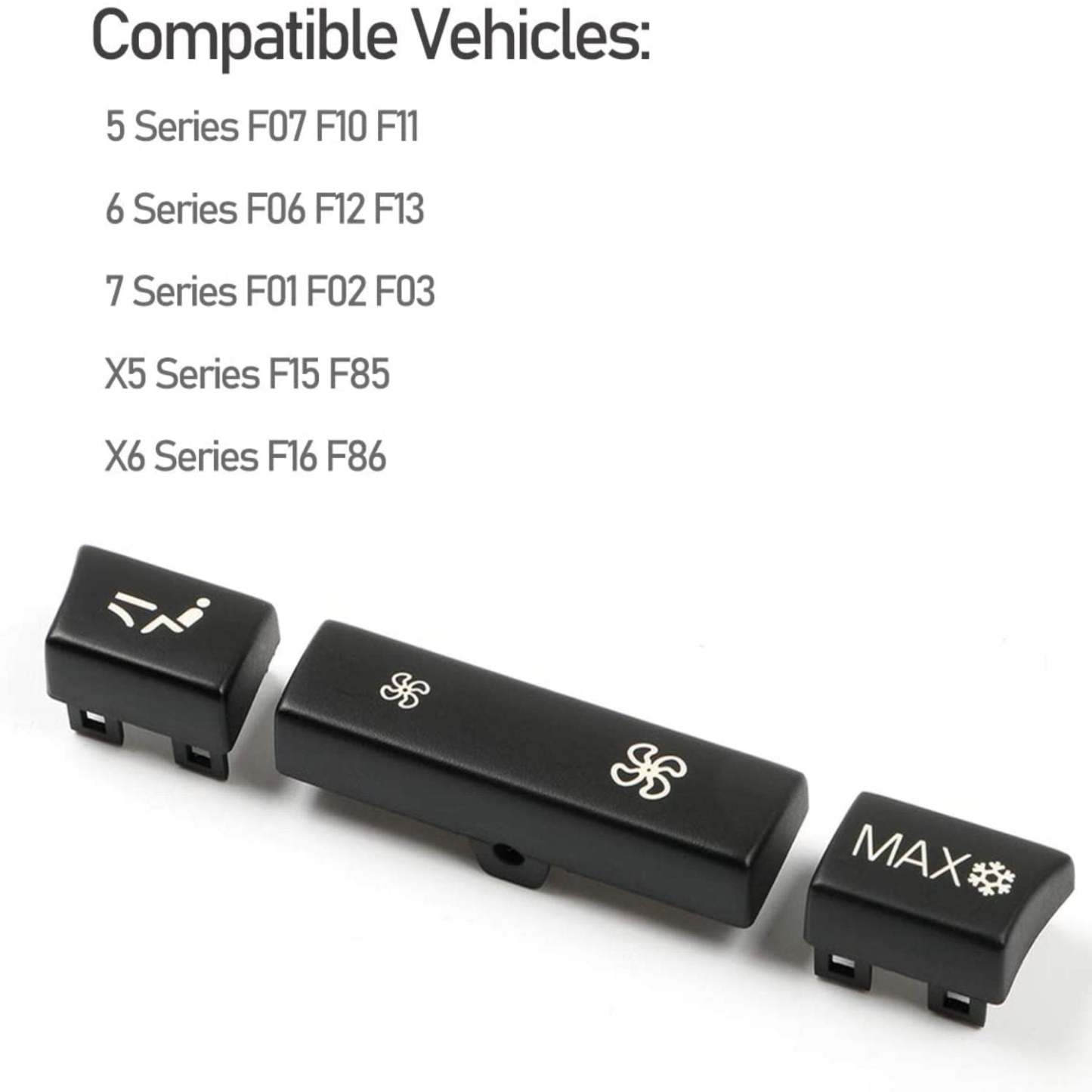 Upgraded for BMW 5'/6'/7/X5/X6 A/C Climate Control Button Covers-3PCS | Rear | YDSSTORE