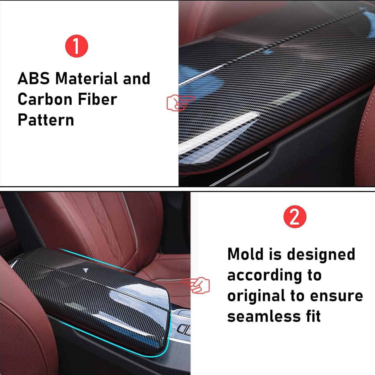 YDSSTORE Compatible with BMW Center Console Cover. for 2017-2023 BMW 5 Series Center Armrest Box Cover. 2021-2023 BMW 6 Series GT Carbon Fiber Armrest Cover-autoydsstore