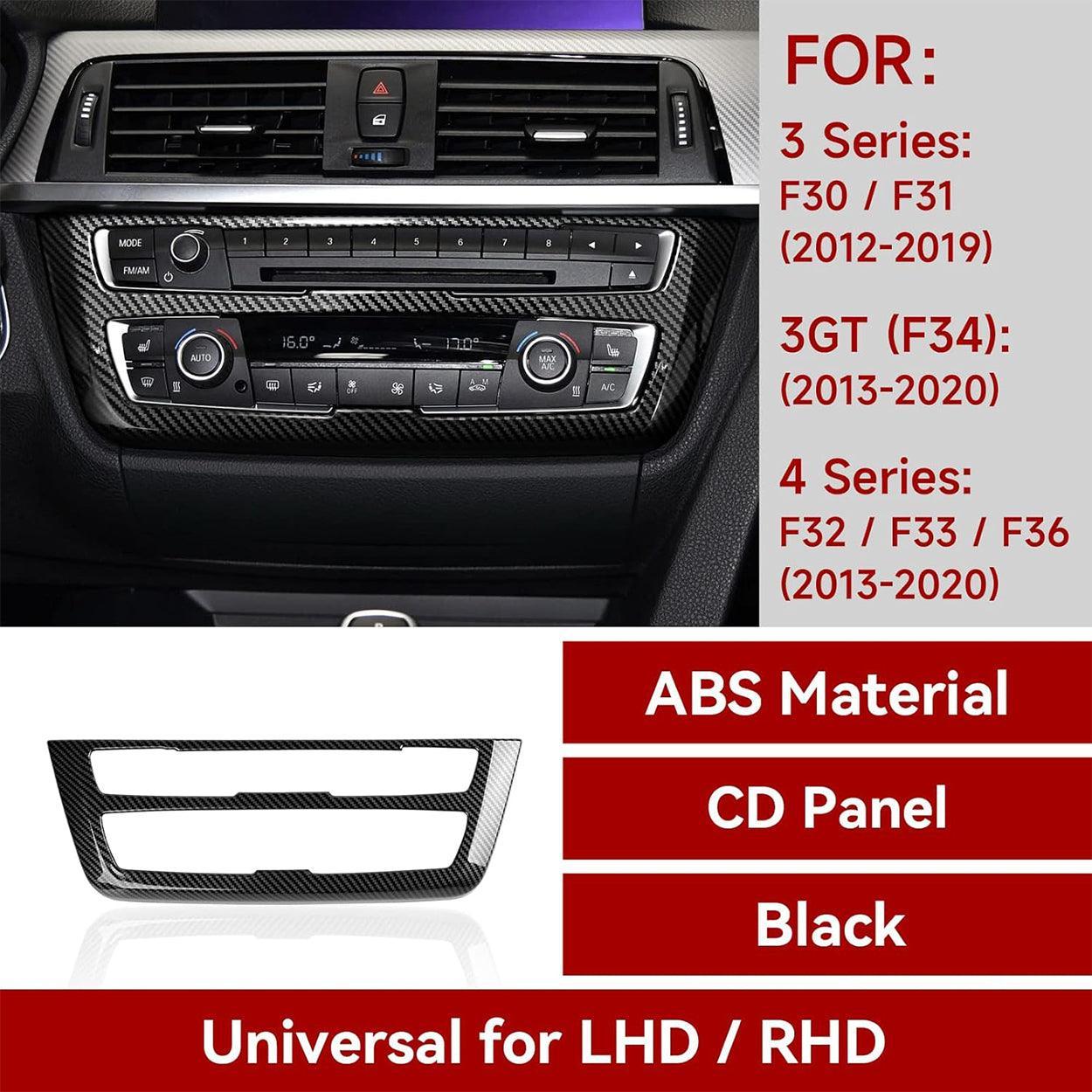 Car Sticker Decal CD Panel Trim Carbon Color ABS Cover Compatible with BMW F30 F31 F34 3GT F32 F33 F36 2013 2014 2015 2016 2017 2018 2019 Accessories-autoydsstore