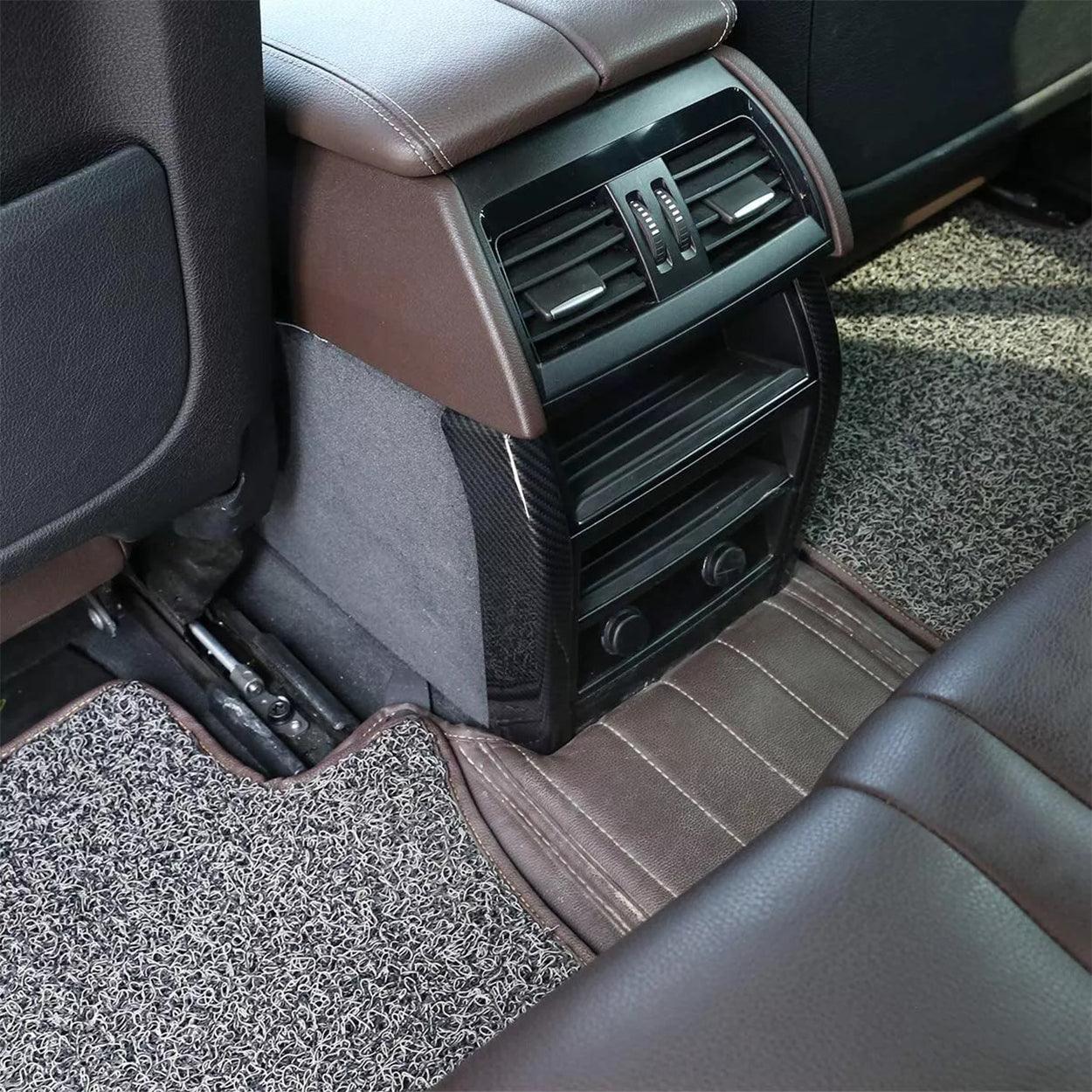 Carbon Fiber Color Rear Air Vent Outlet Cover Trim for BMW X5 X6 F15 F16 (2014-2018)