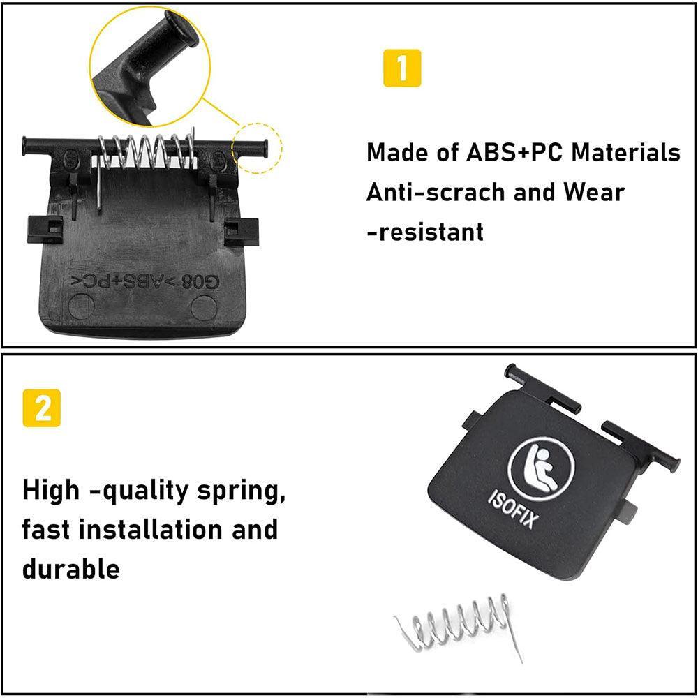 Compatible with BMW Child Seat Anchor Cover. ISOFIX Rear Seat Anchor Covers for X3 G01/X3 M F97/X4 G02/X4 M F98. Replacement for 52207474100-autoydsstore