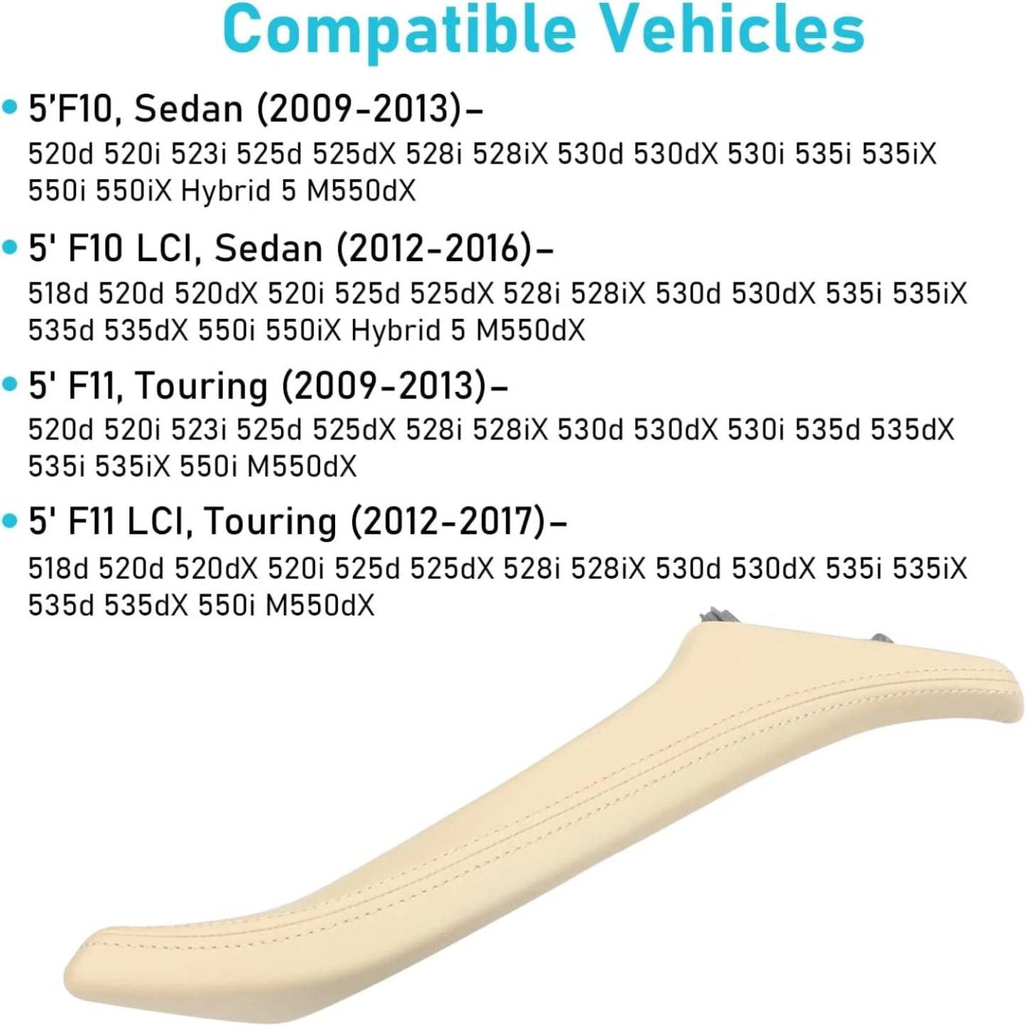 Upgraded For BMW 5 Series Car Door Handle Outer Cover-F10/F11 | Beige-Right | YDSSTORE