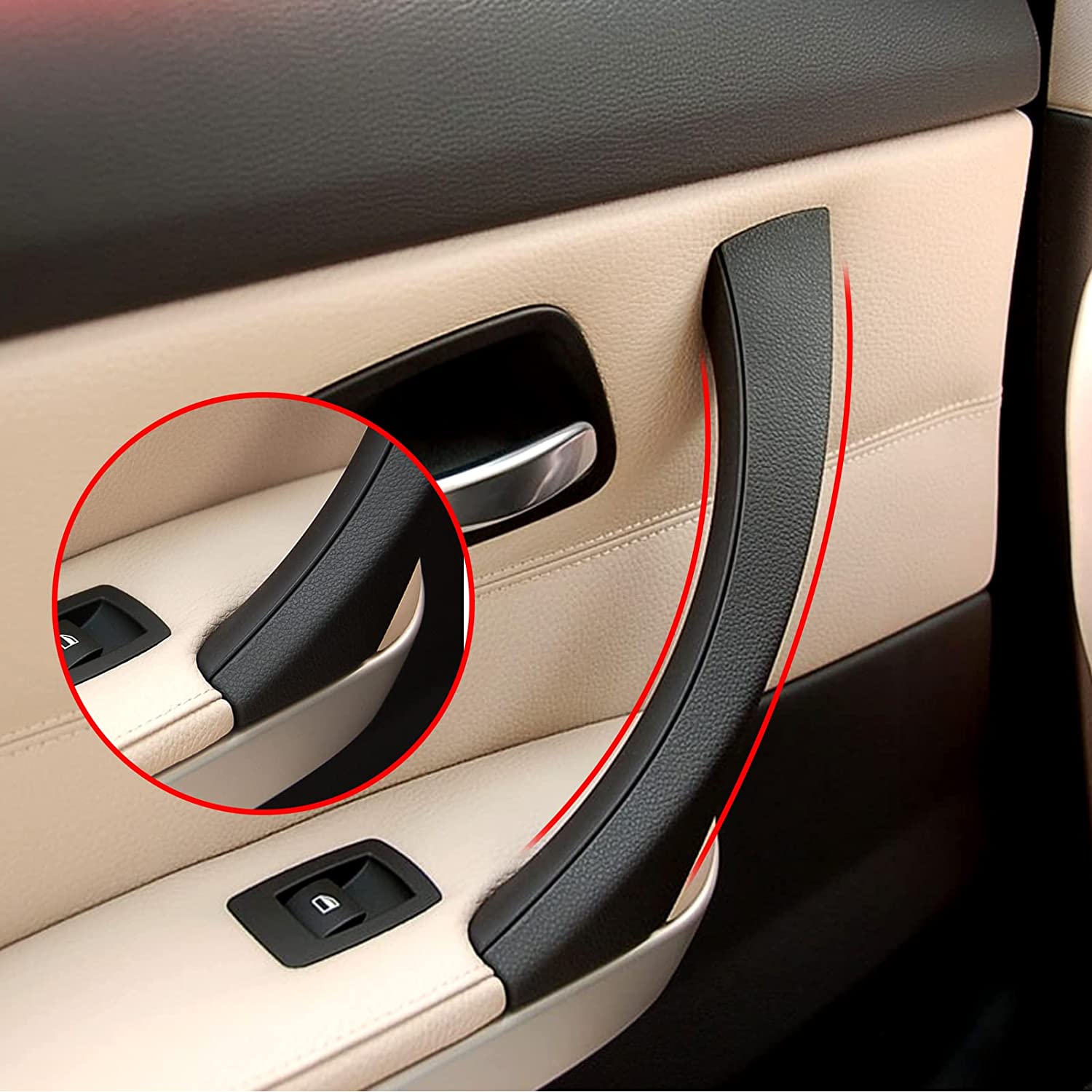 Modified For BMW 3 Series E90/E91/E92/E93 Car Door Handle+Outer Cover 6PCS | YDSSTORE-autoydsstore
